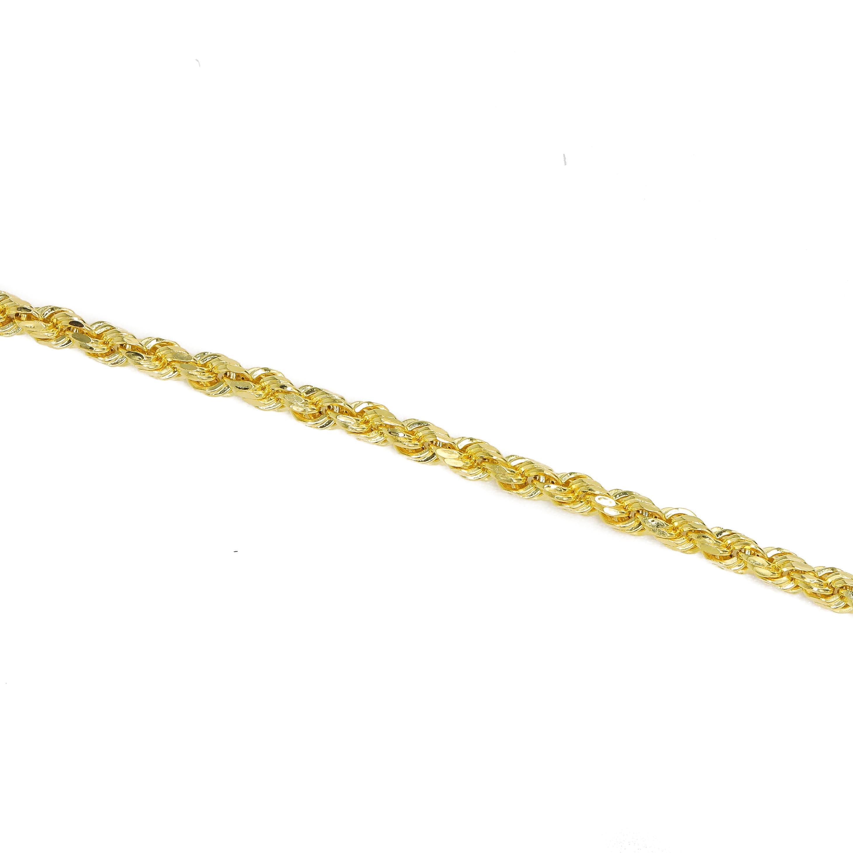 2mm 14K Solid Italian Gold Rope Chain