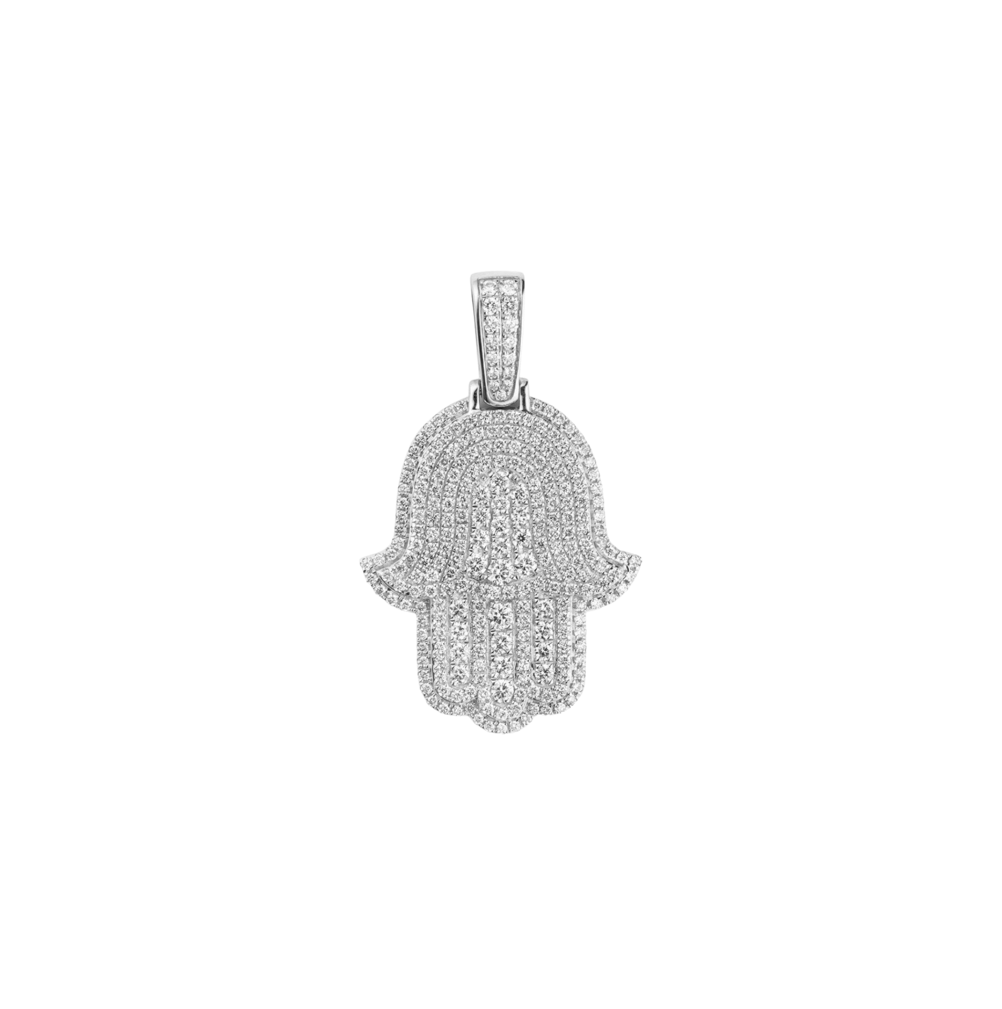 Large Diamond Hamsa Pendant