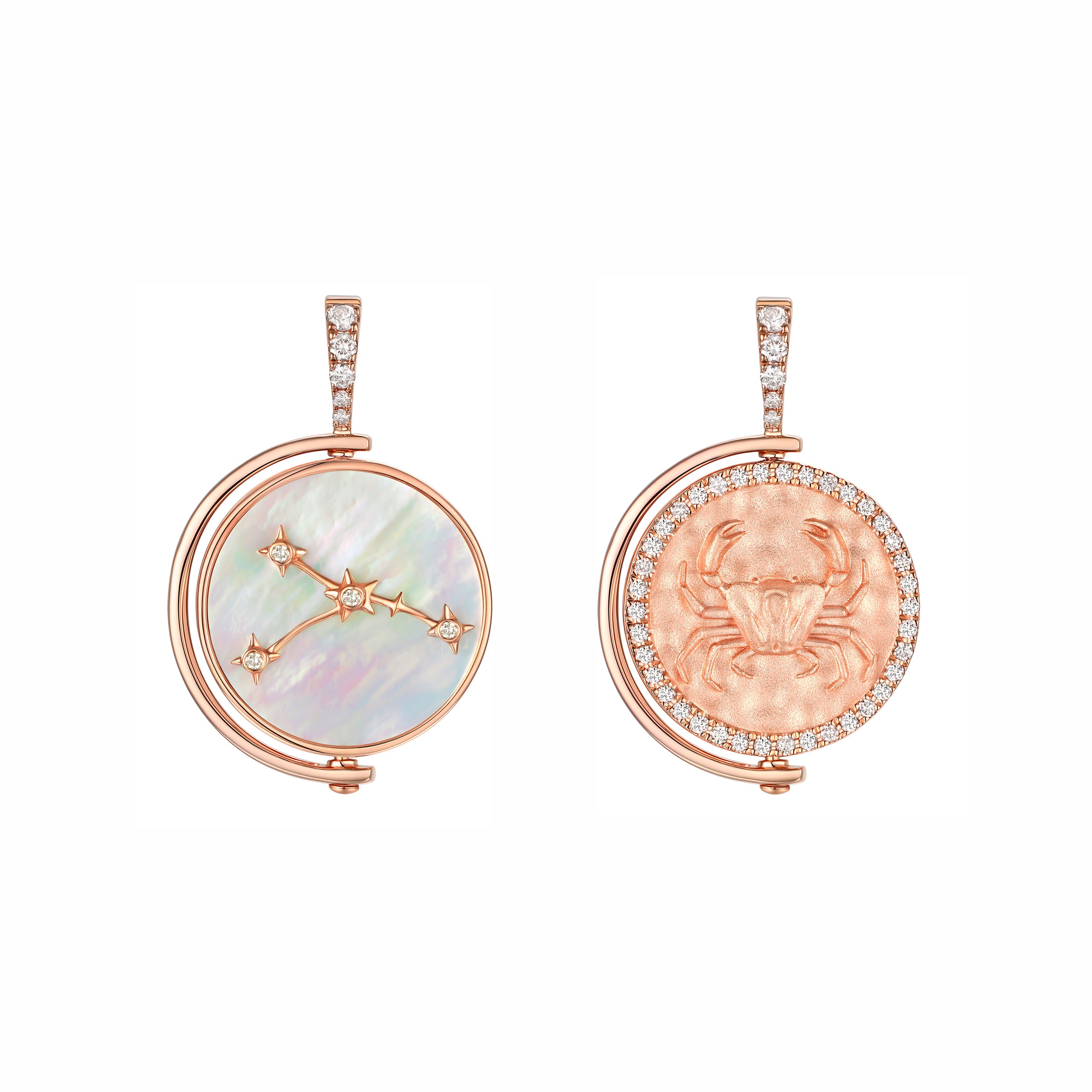 Cancer Diamond Constellation Pendant
