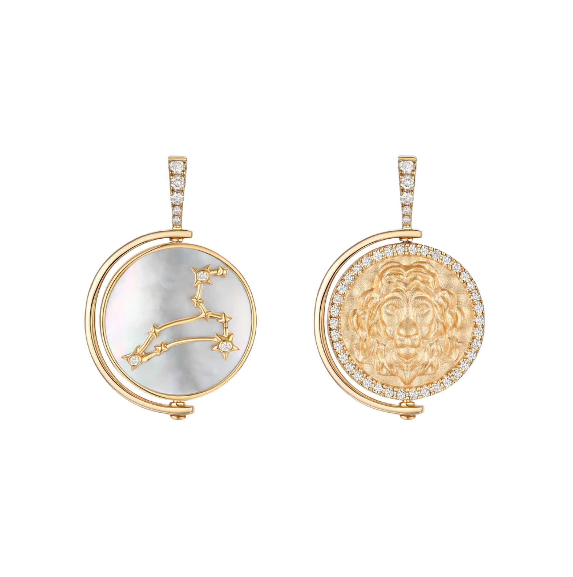 Leo Diamond Constellation Pendant