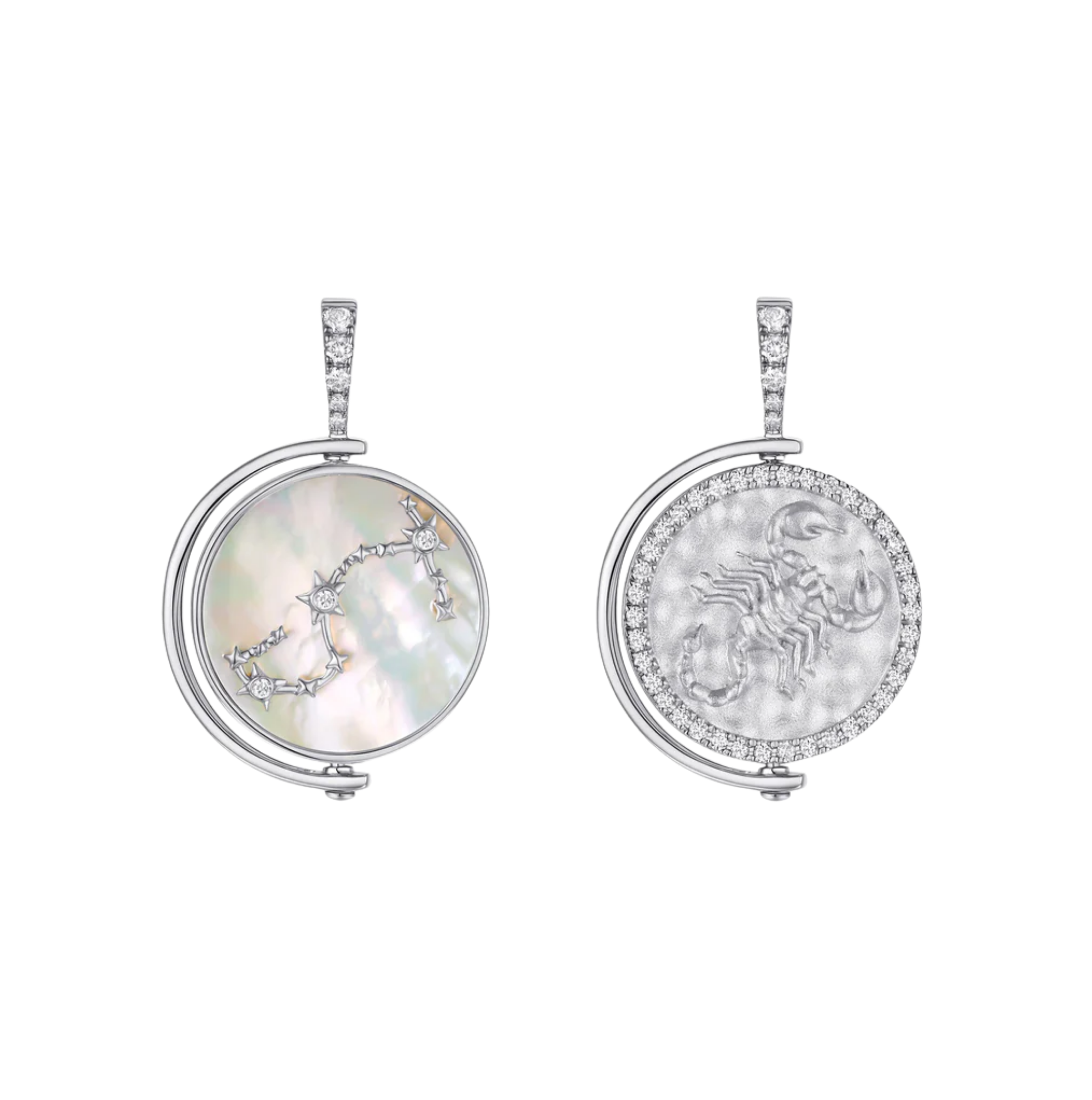 Scorpion Diamond Constellation Pendant