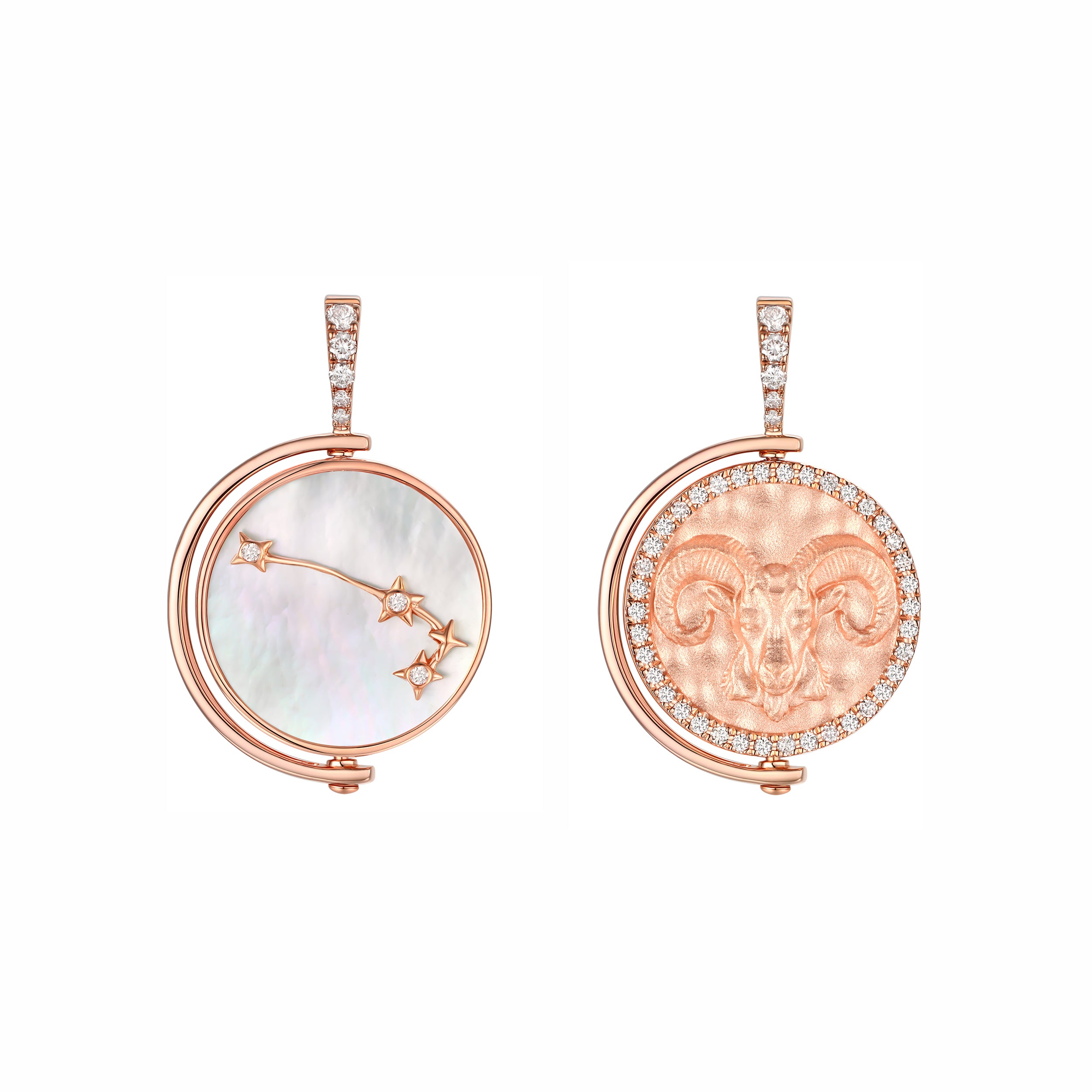 Aries Diamond Constellation Pendant