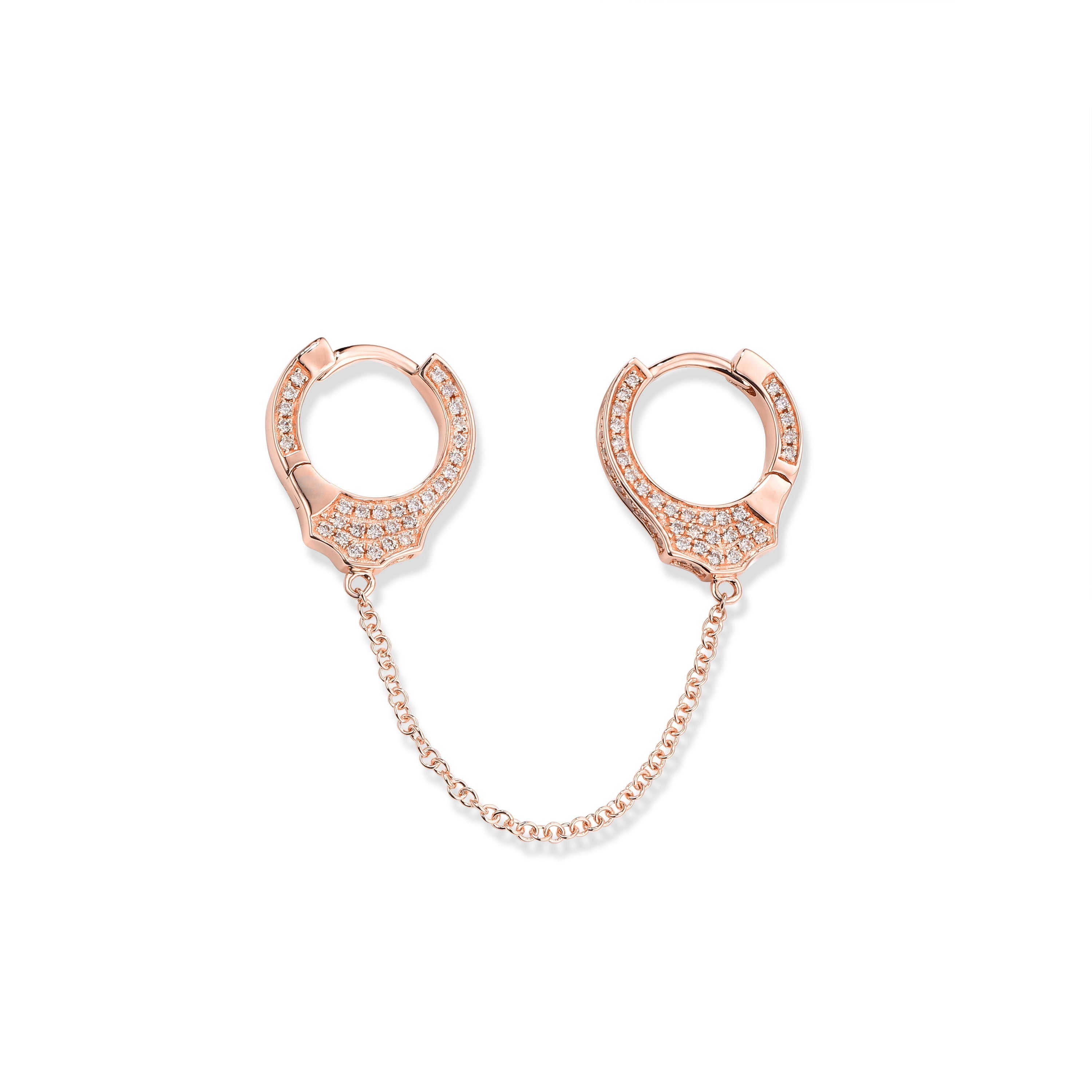Diamond Handcuff Climber Earrings