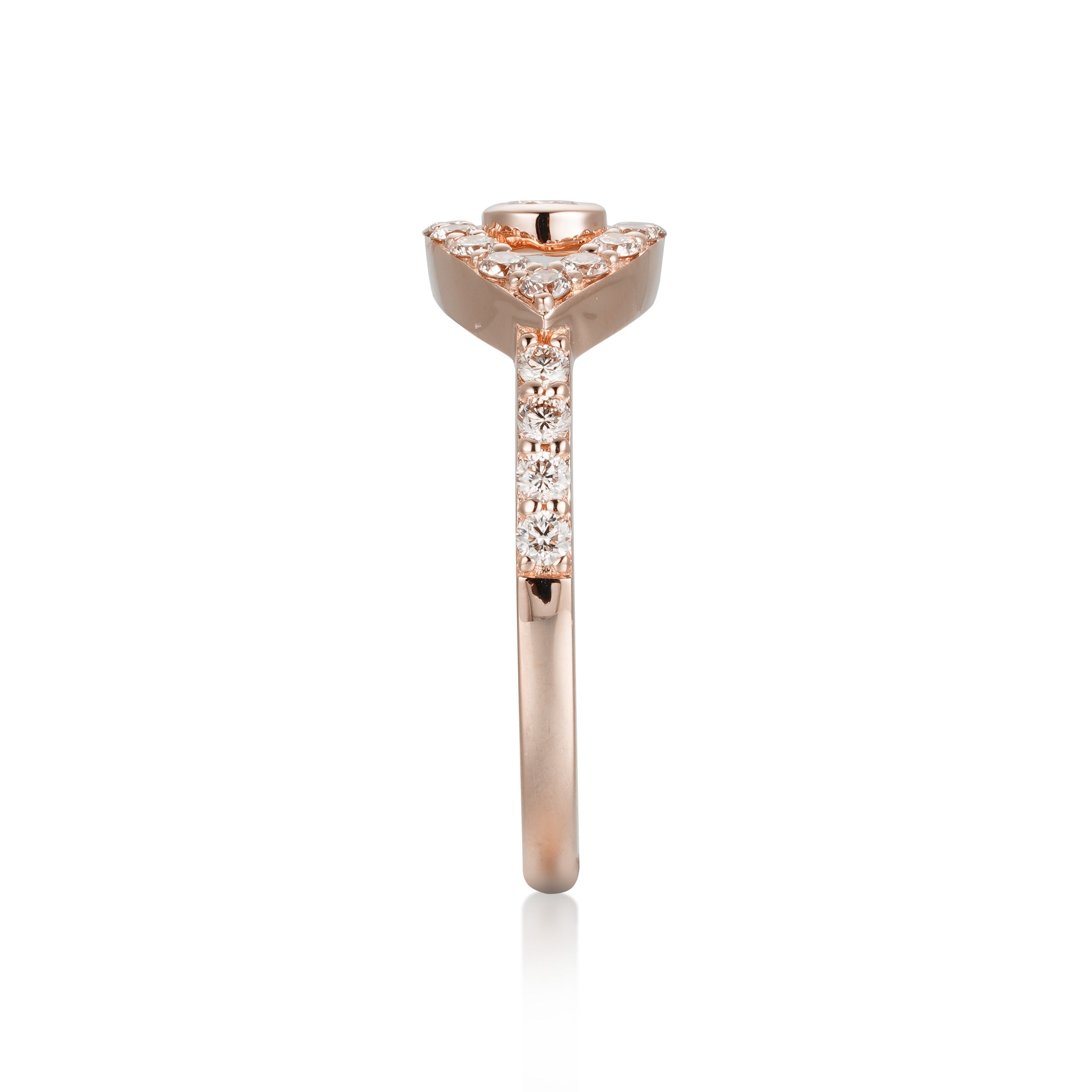10 Pointer Evil Eye Diamond Solitaire Ring