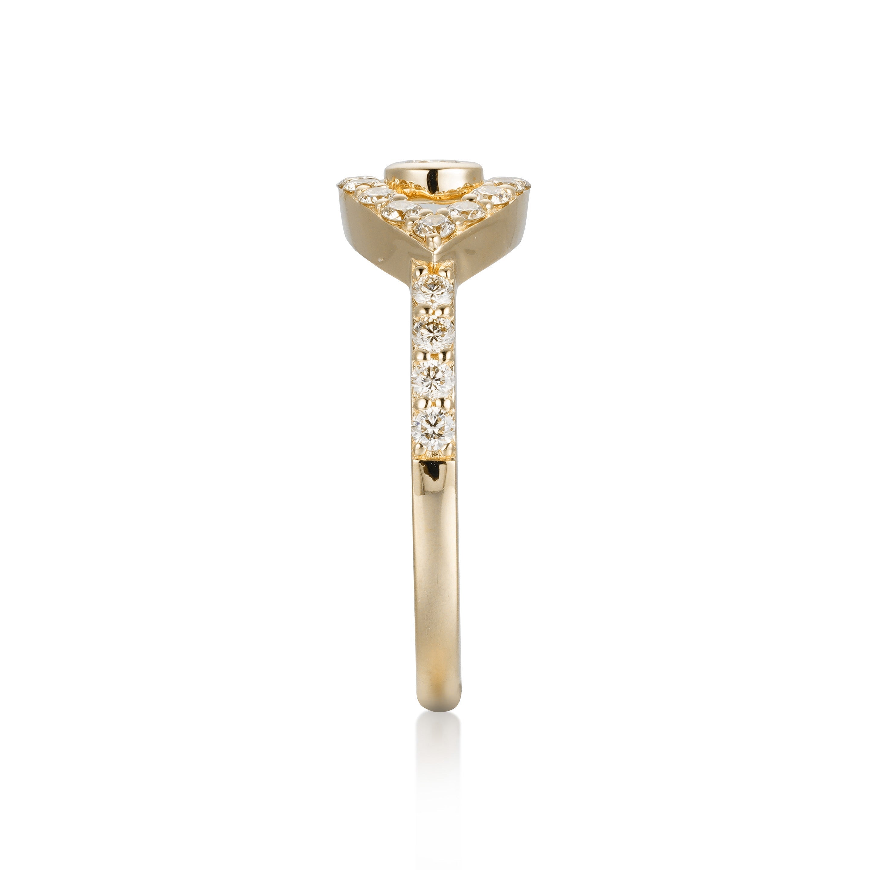 10 Pointer Evil Eye Diamond Solitaire Ring