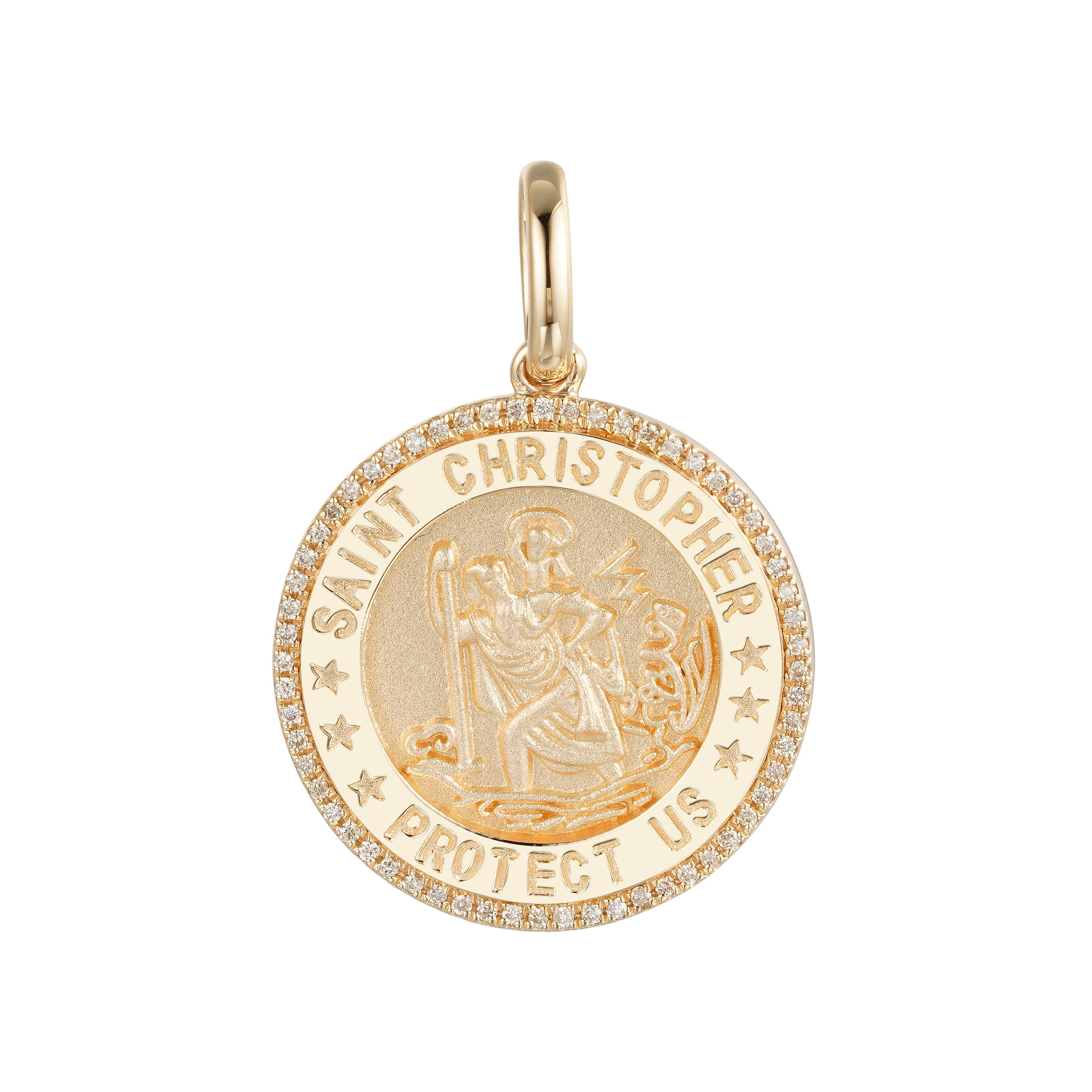 Saint Christopher's Protection Diamond Pendant