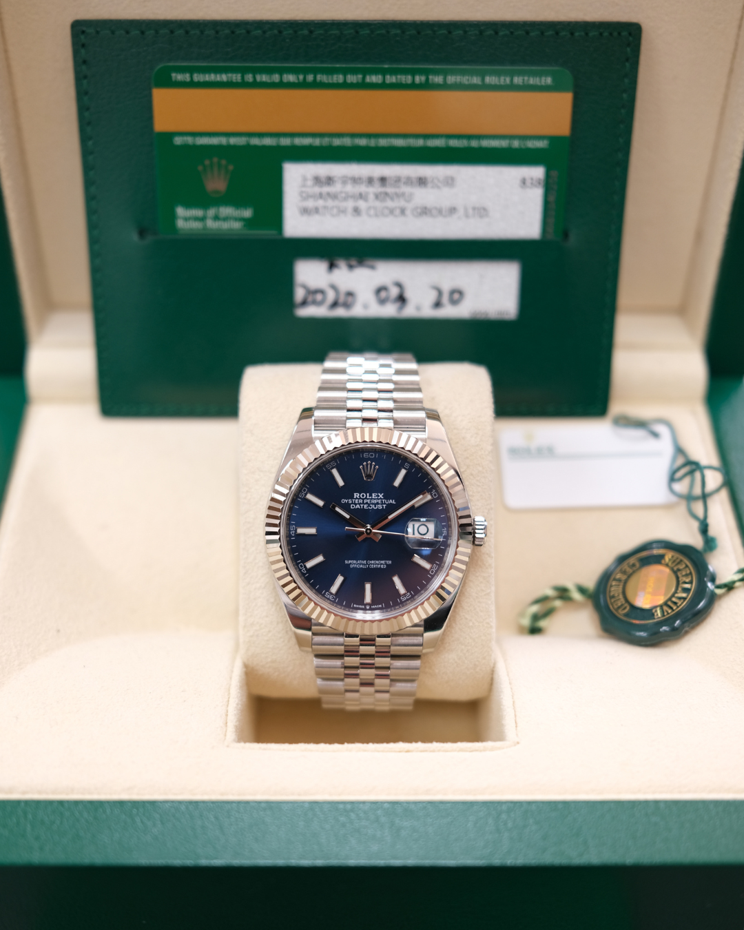 Rolex Datejust 41 126334 Blue Dial Jubilee 41mm Steel 18kw Gold 2020 Pre-Owned
