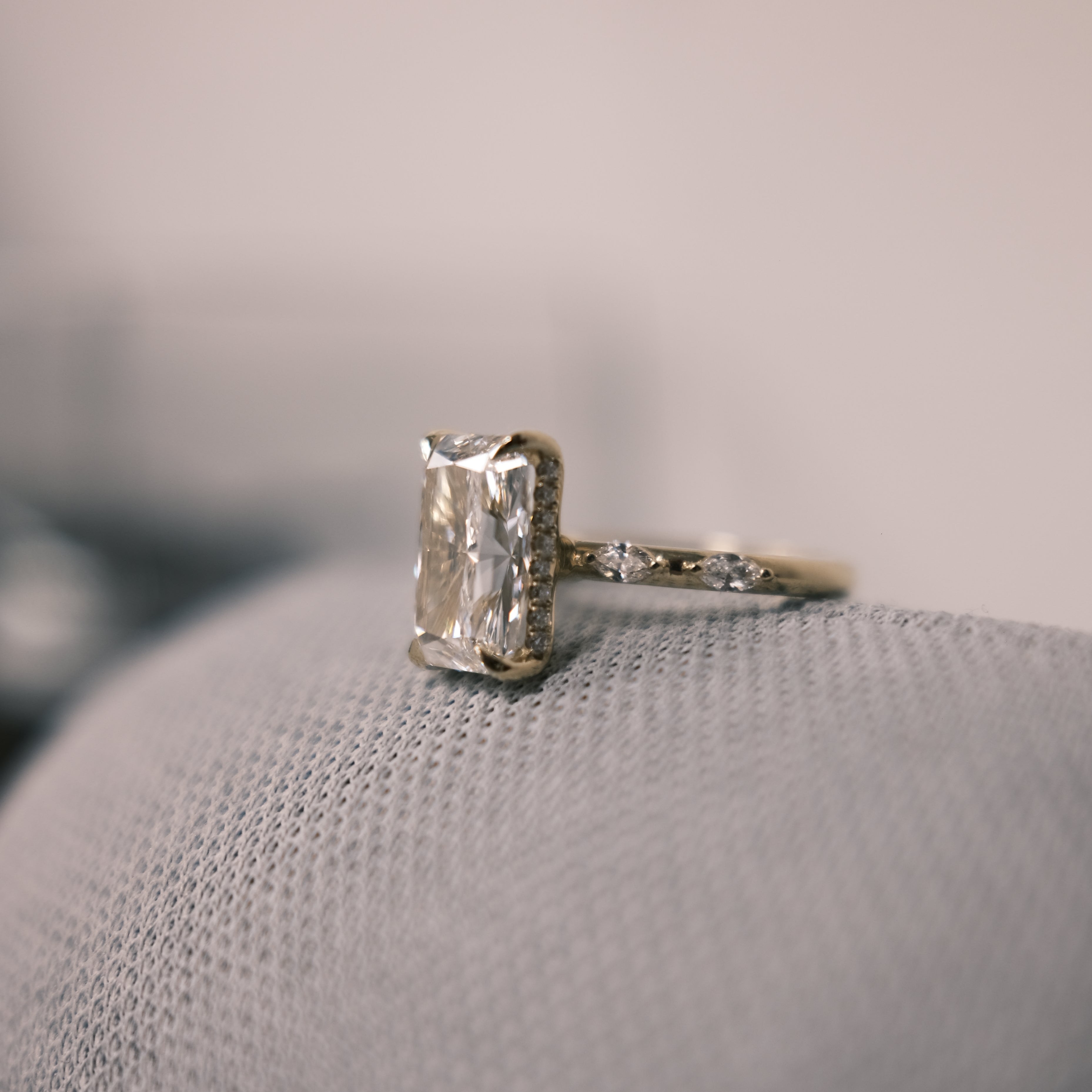 MB Solitaire Engagement ring side view
