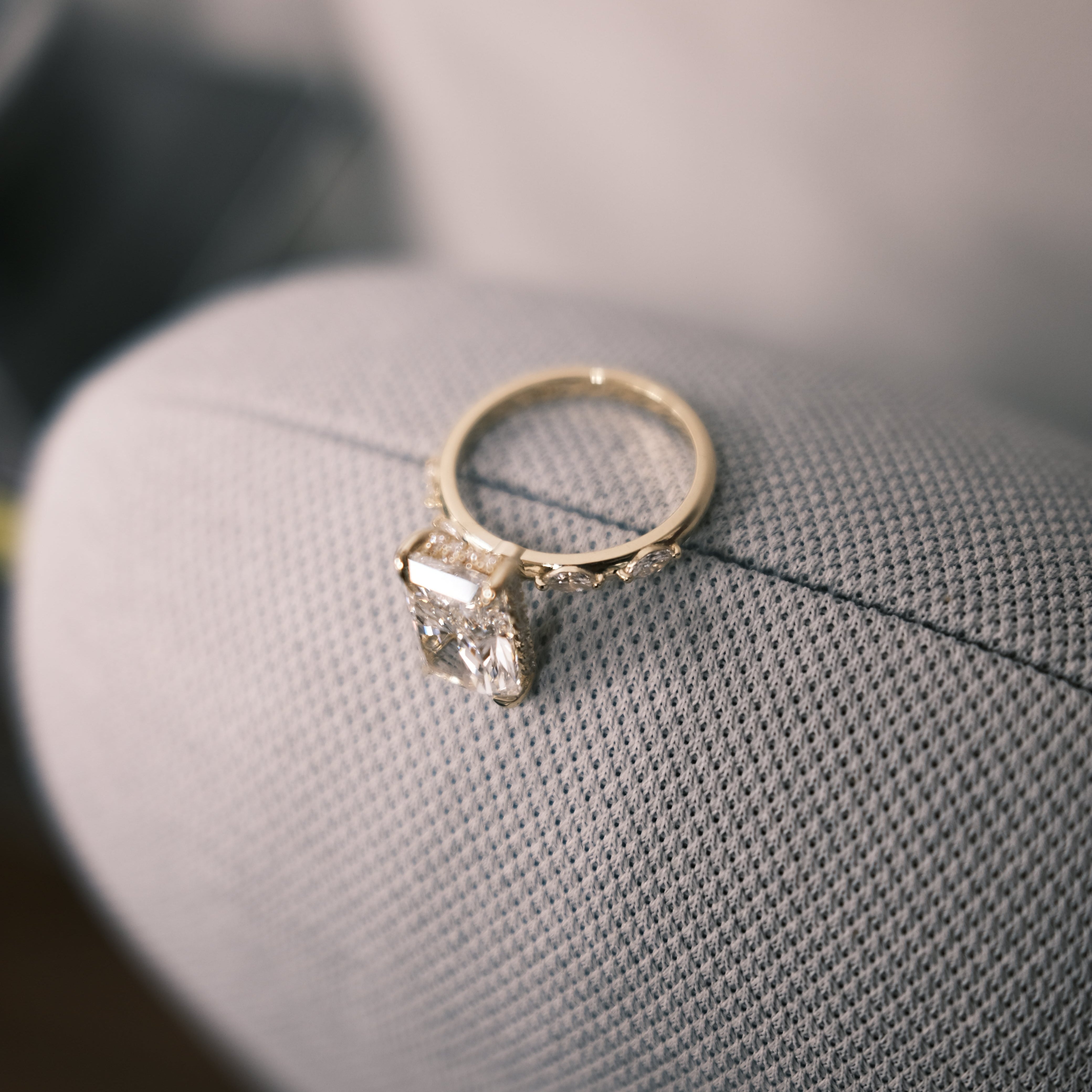 MB Solitaire Engagement ring side view