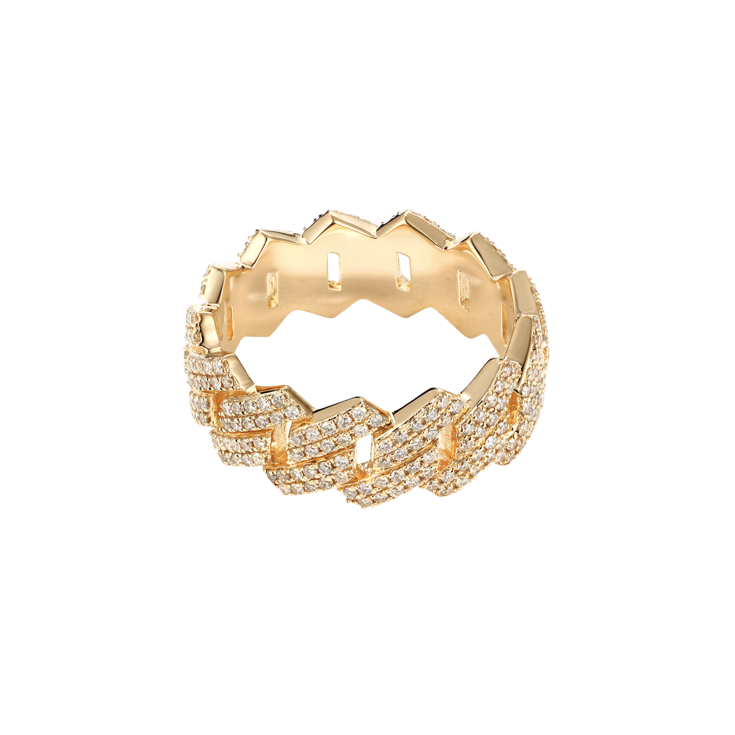 Miami Cuban Link Diamond Eternity Ring