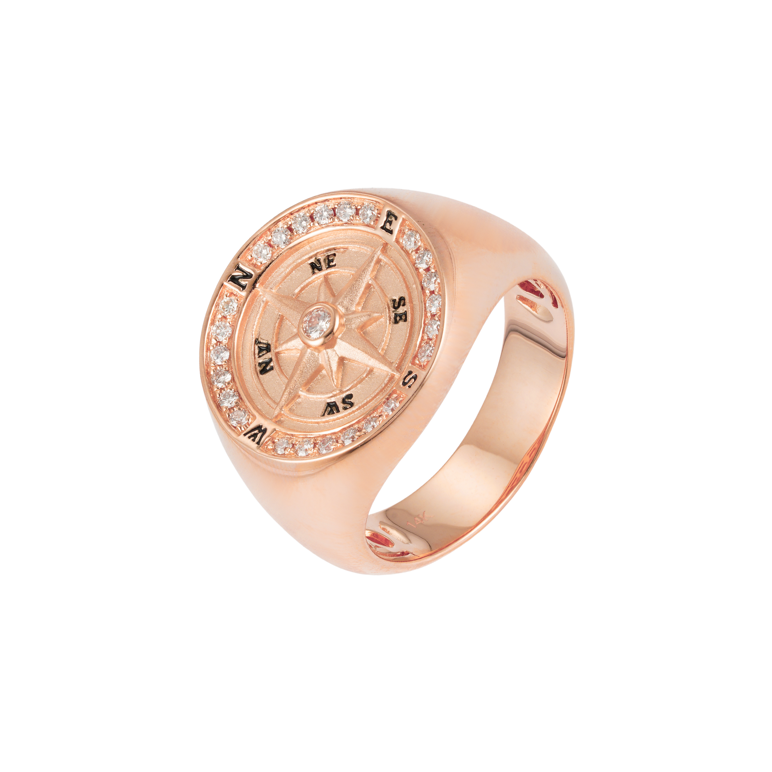 Navigator Diamond Signet Ring