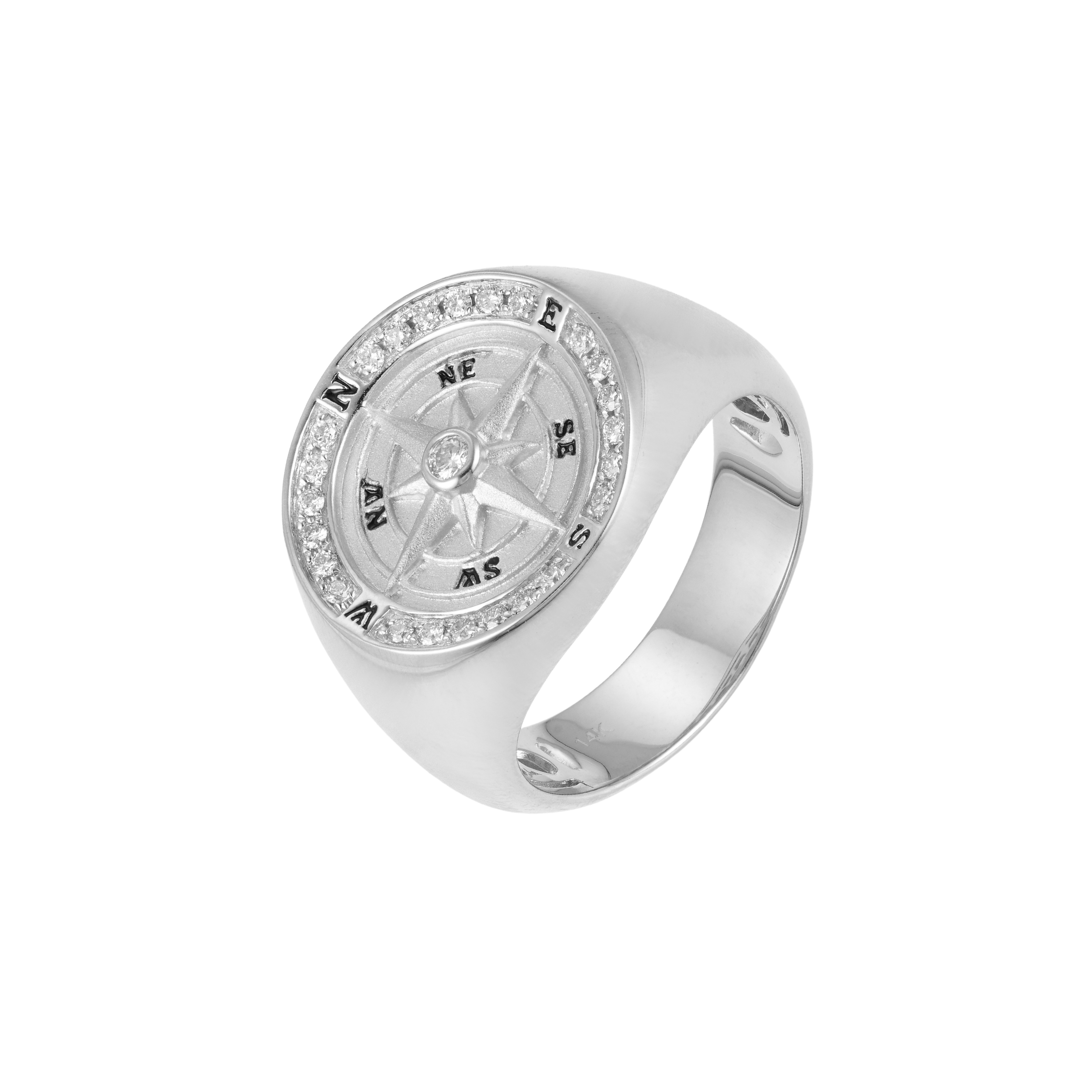 Navigator Diamond Signet Ring