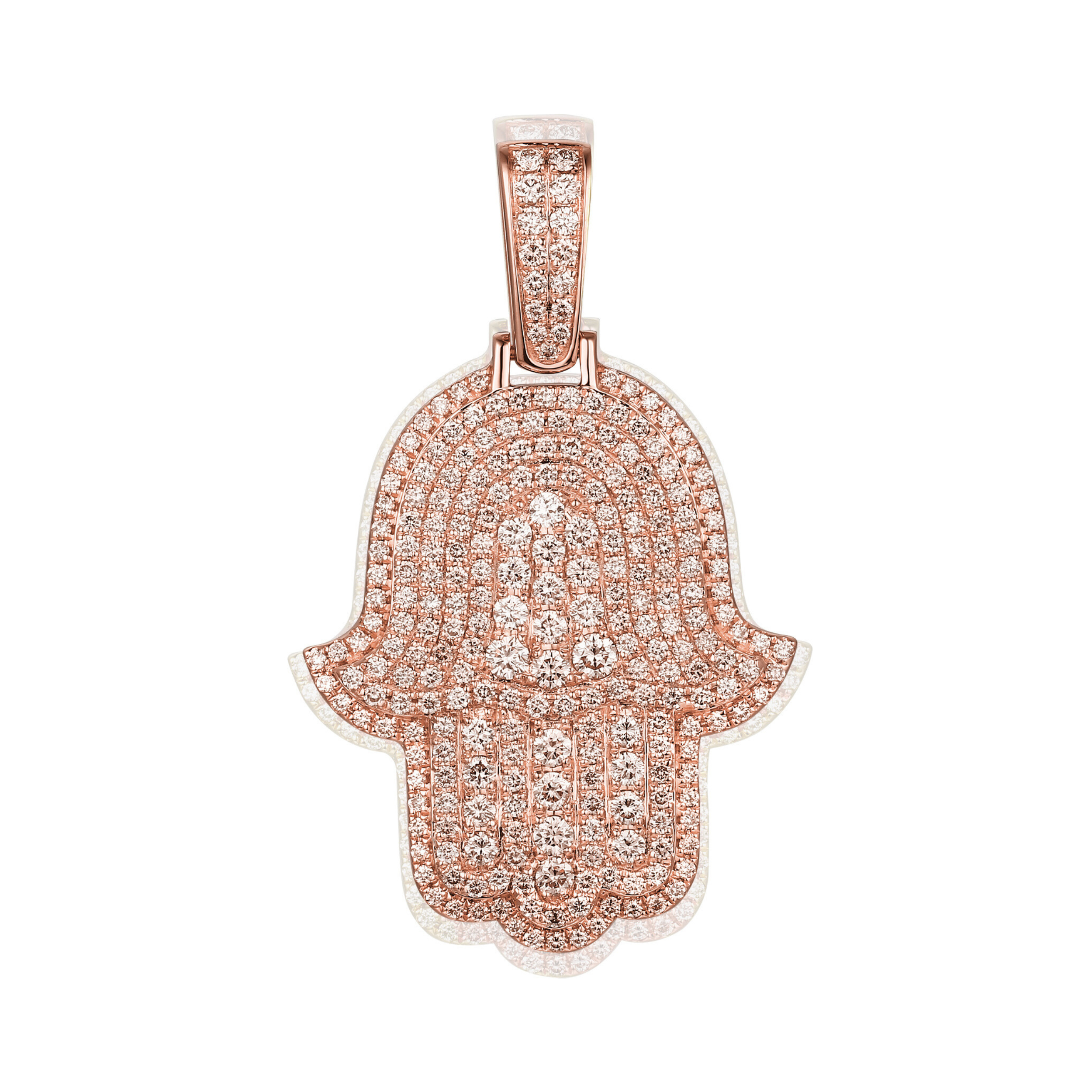 Diamond Hamsa Pendant