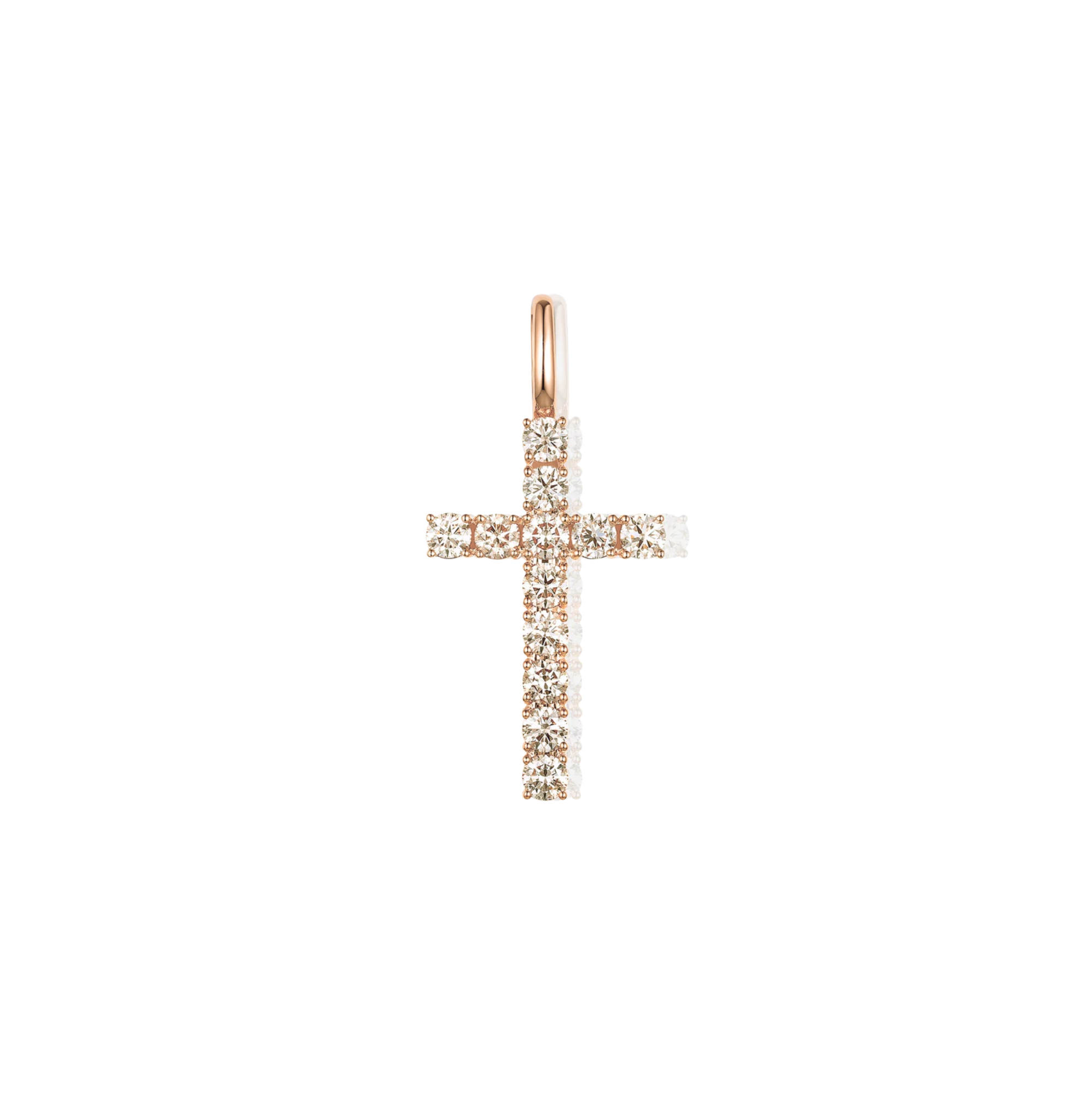 Classic Pave Diamond Cross Pendant