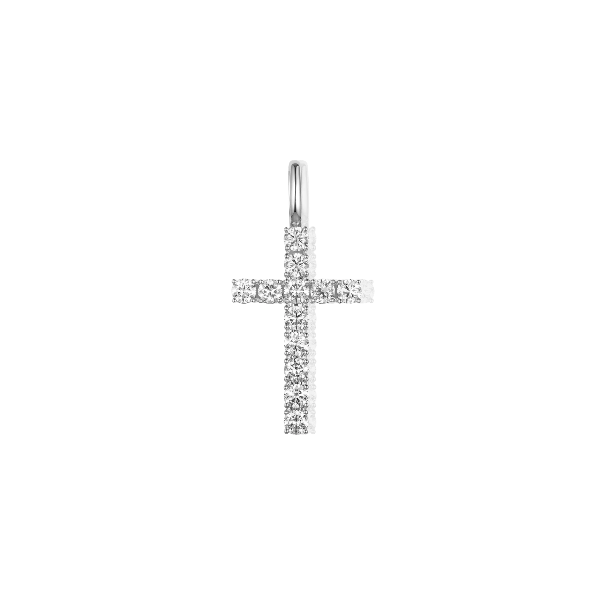 Classic Pave Diamond Cross Pendant