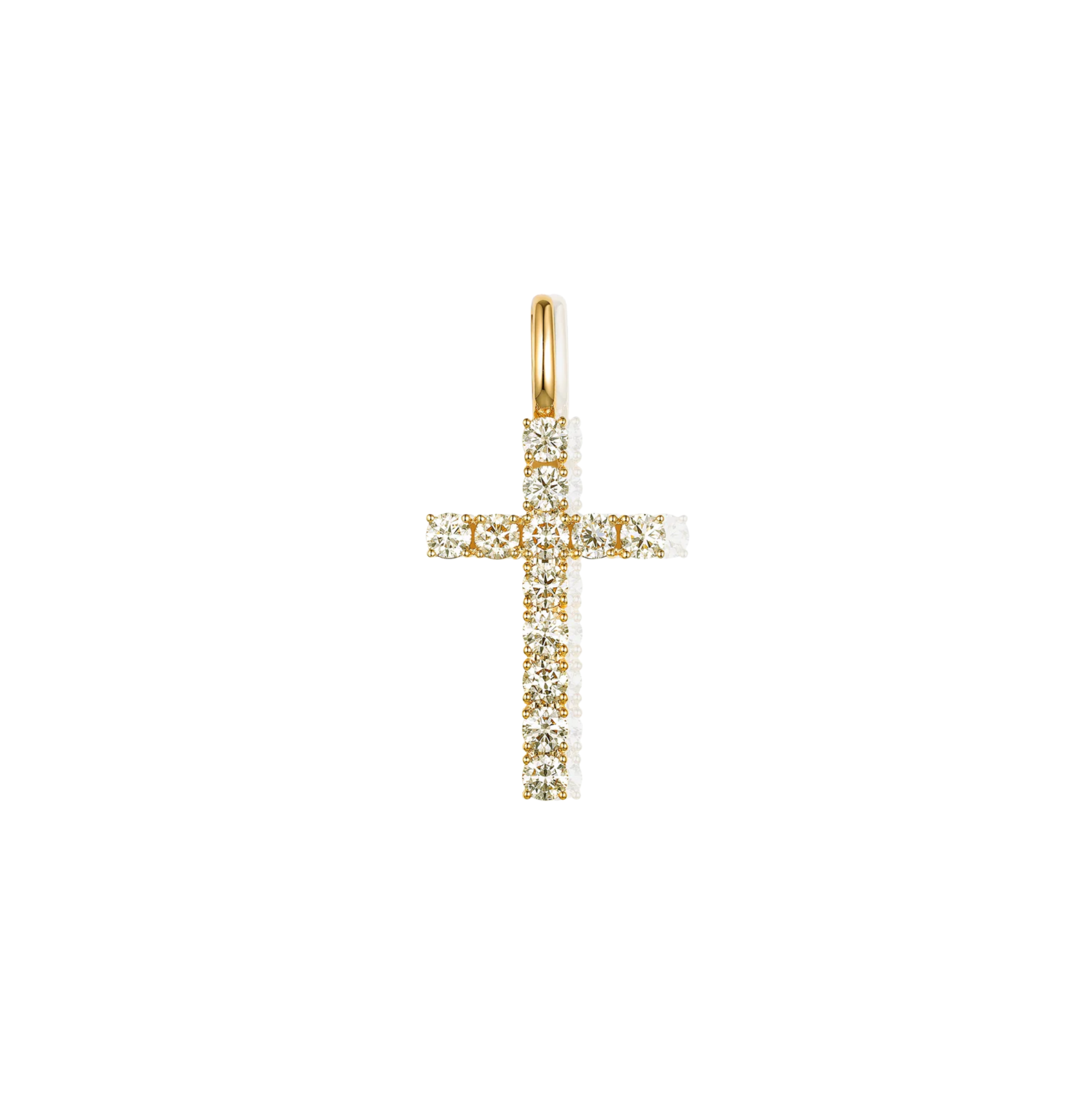 Classic Pave Diamond Cross Pendant