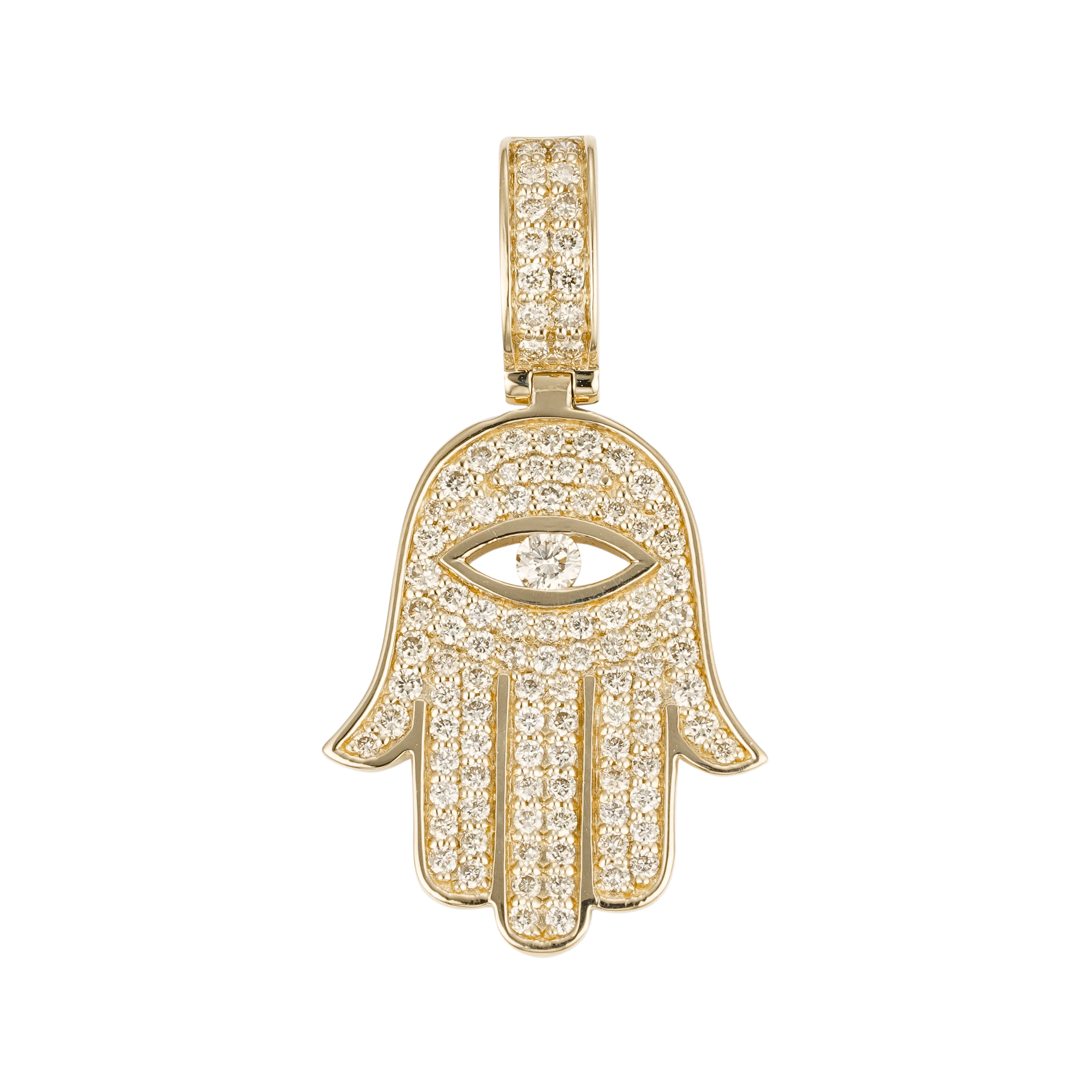 Pave Diamond Hamsa Pendant