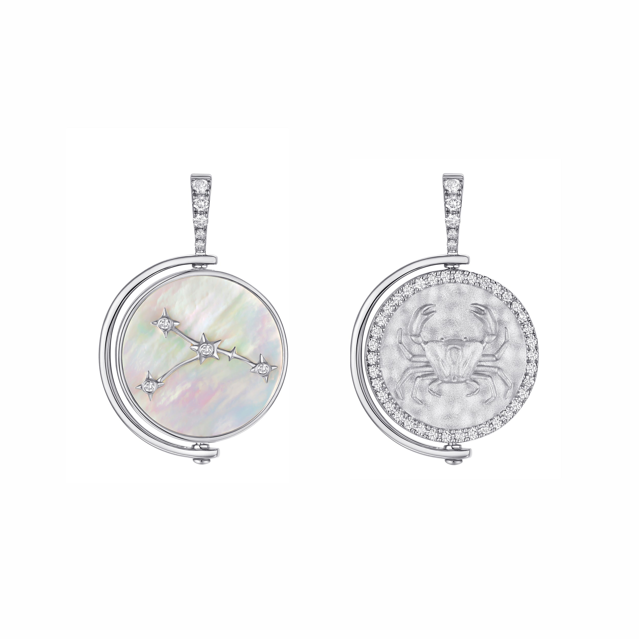 Cancer Diamond Constellation Pendant