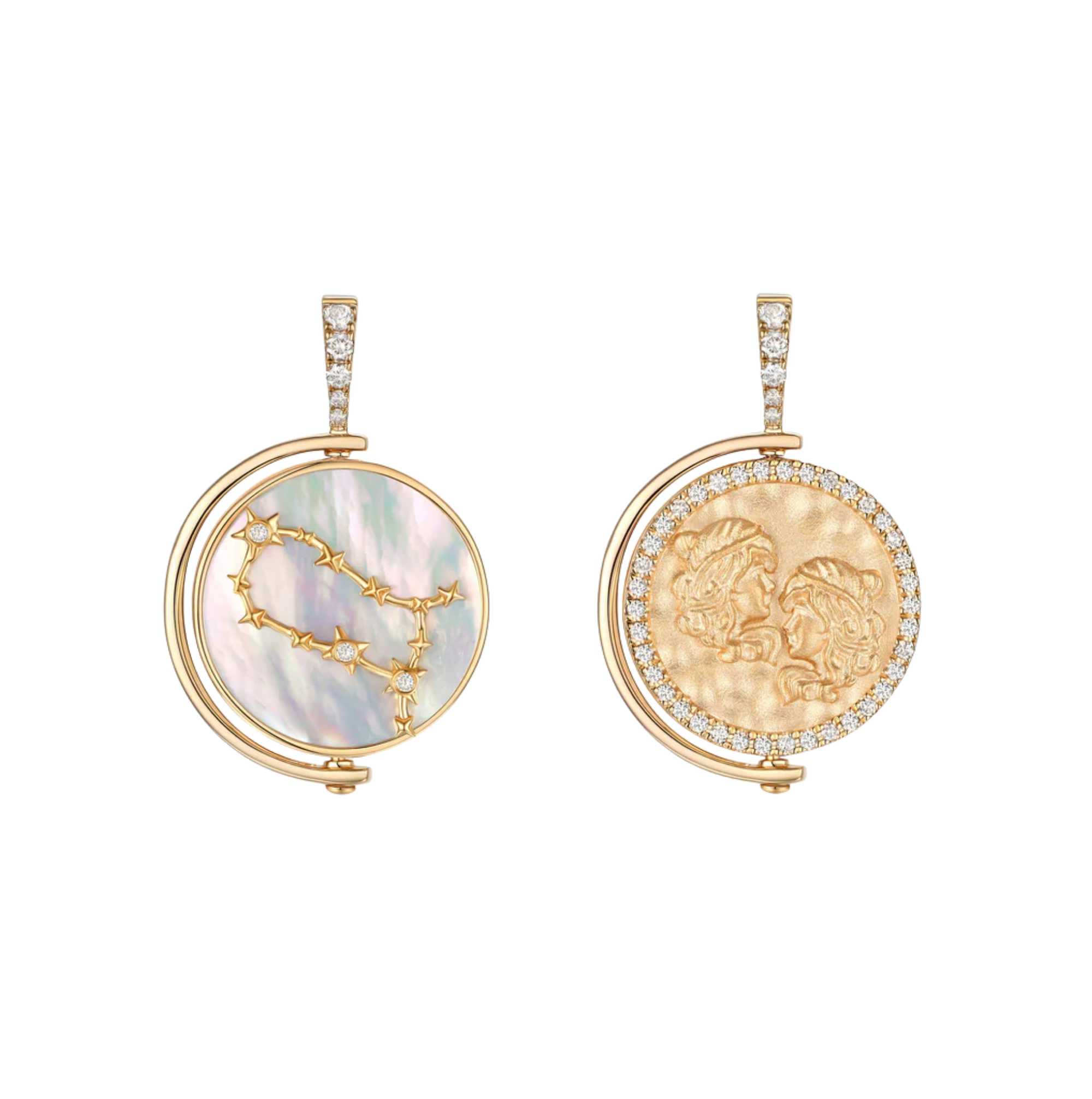 Gemini Diamond Constellation Pendant