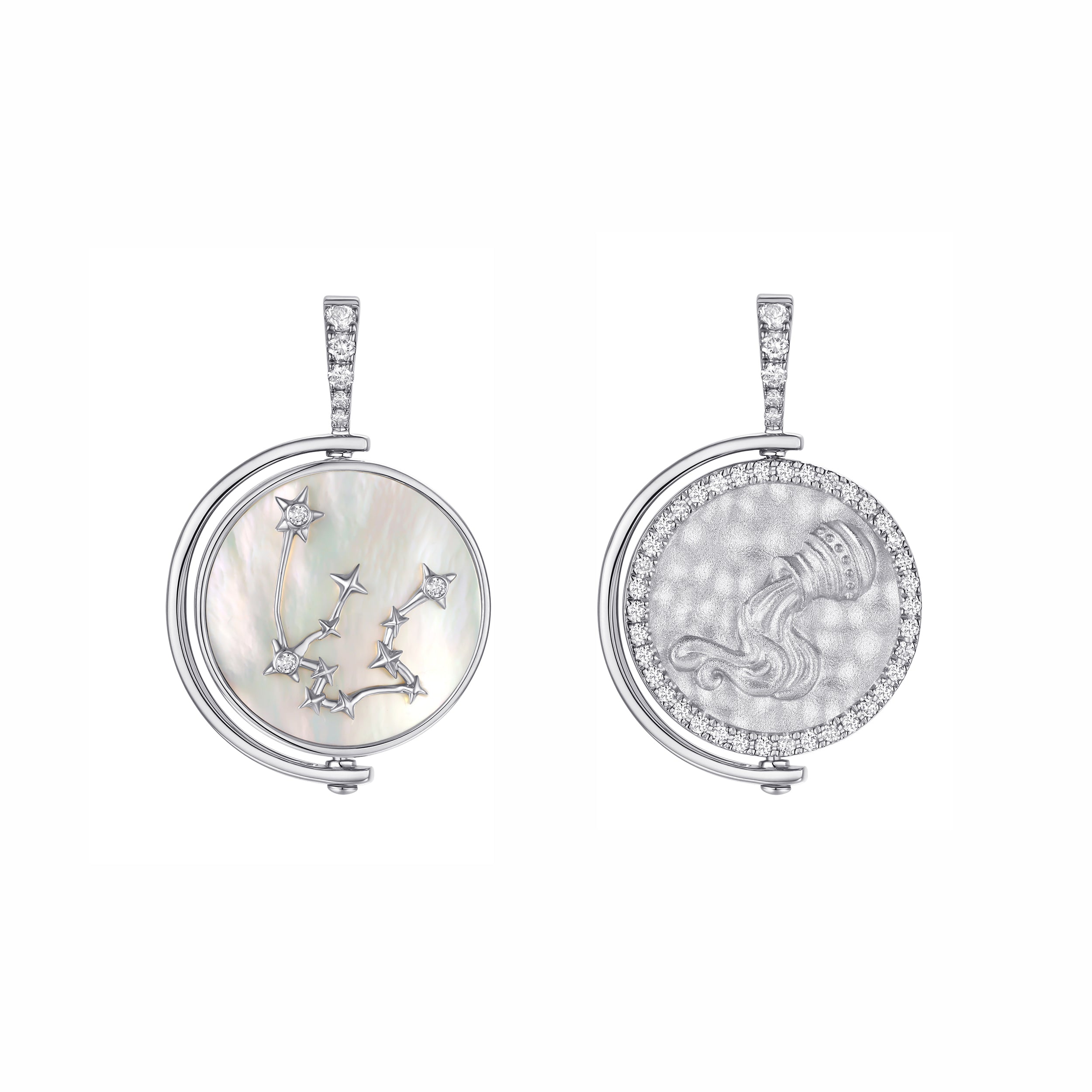 Aquarius Diamond Constellation Pendant