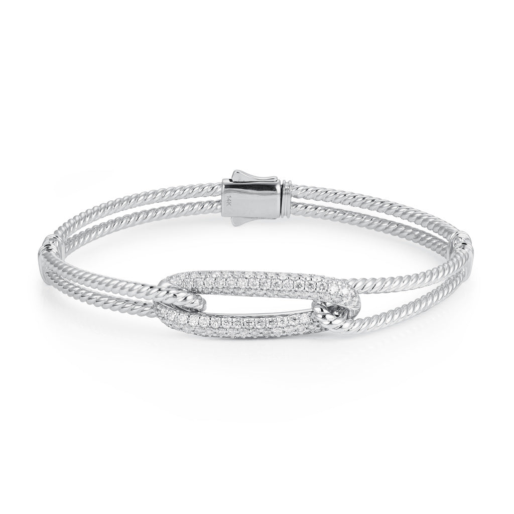 Dainty Ropes Diamond Bangle