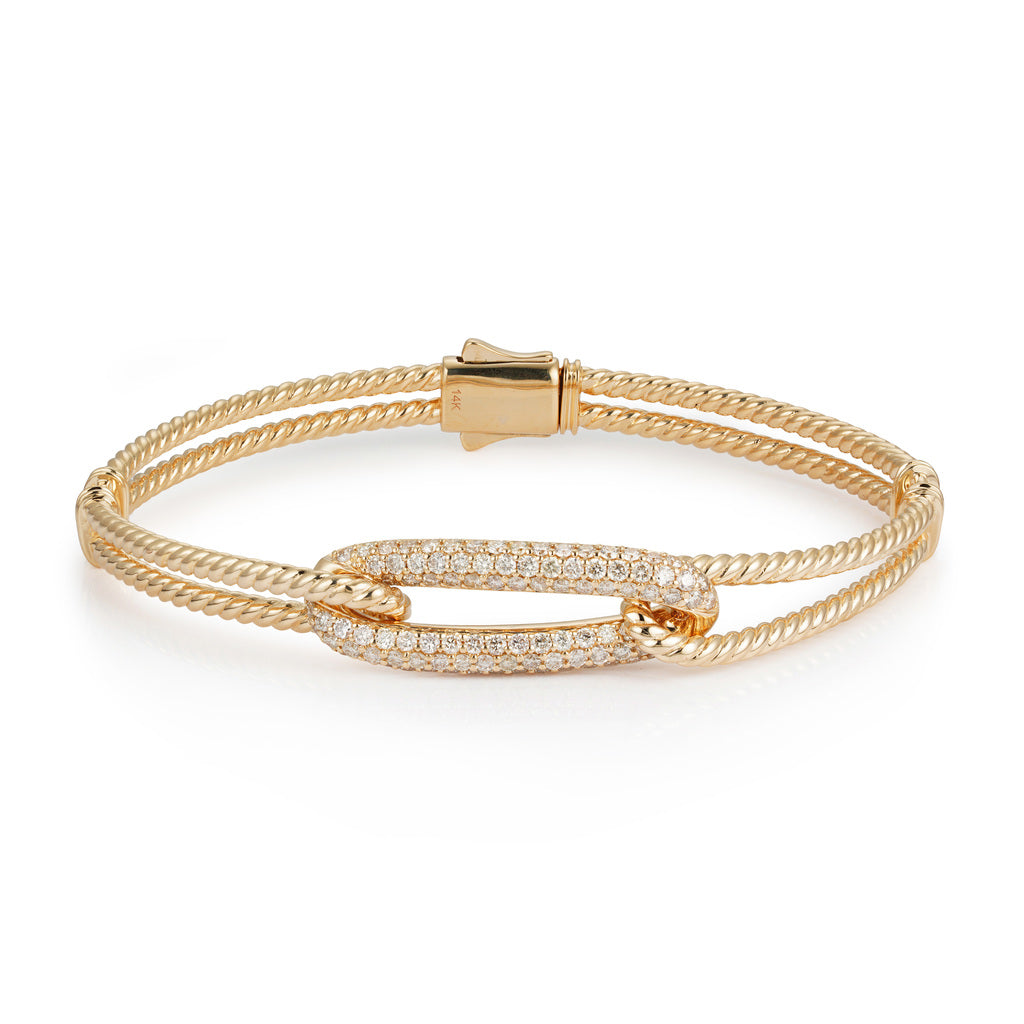 Dainty Ropes Diamond Bangle