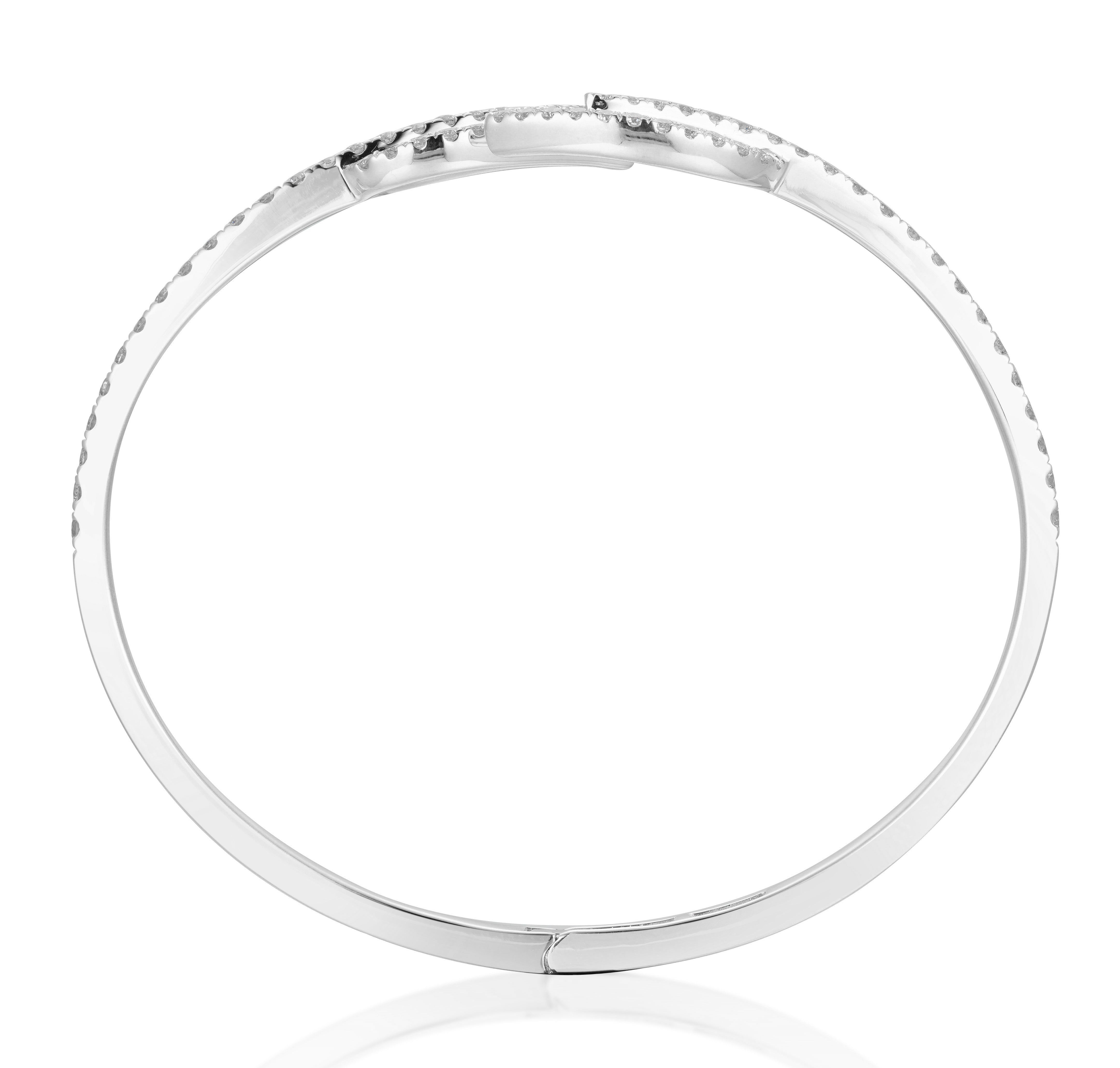 Twin Leaves Diamond Bangle