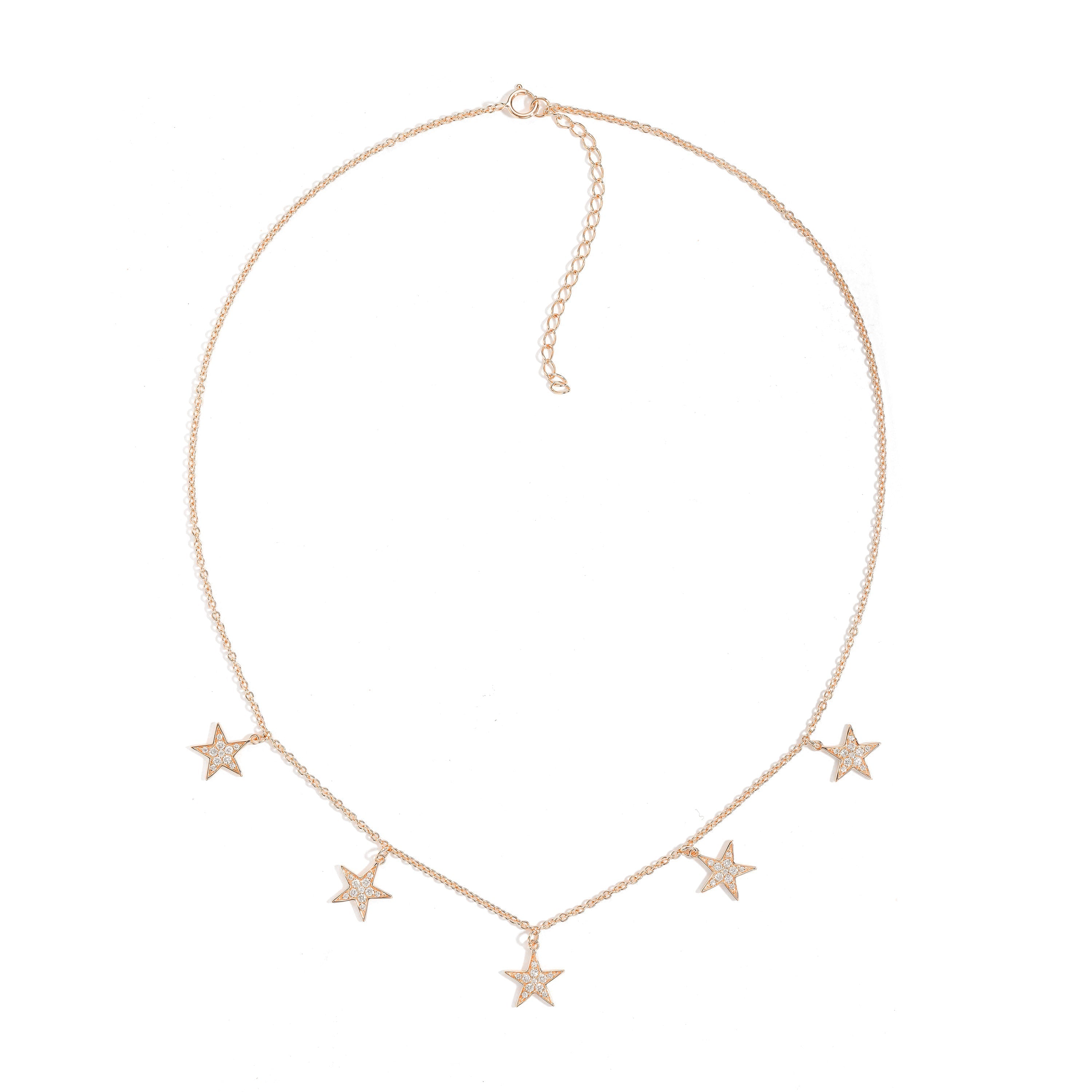 Twinkle Stars Diamond Necklace