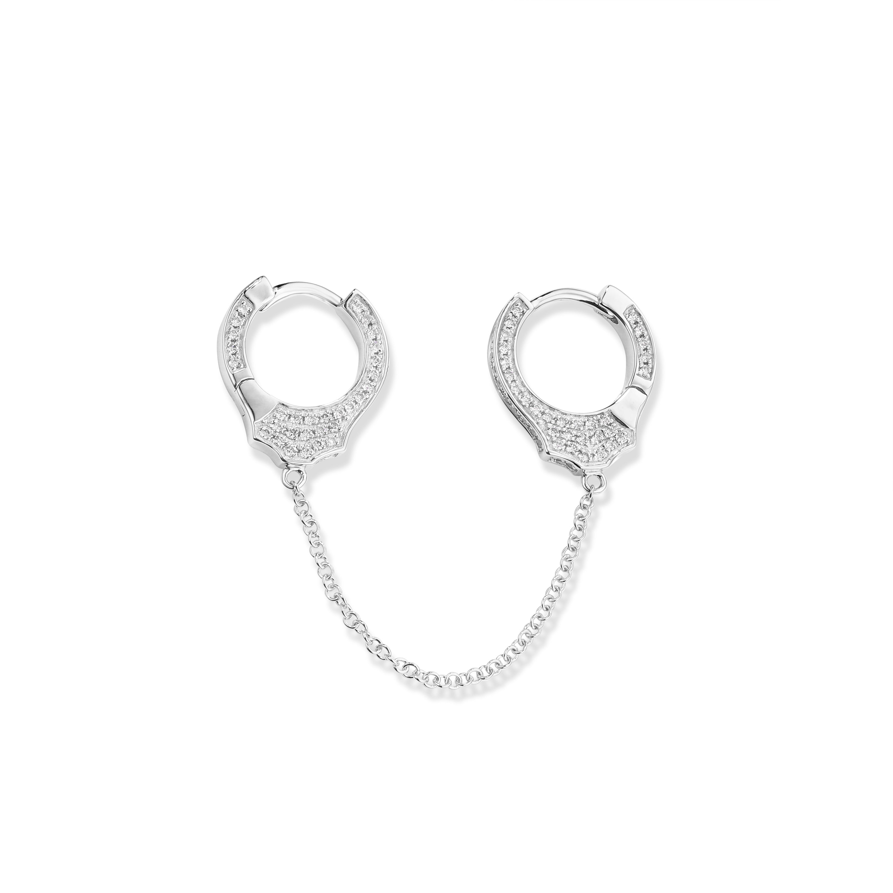 Diamond Handcuff  Climber Earrings