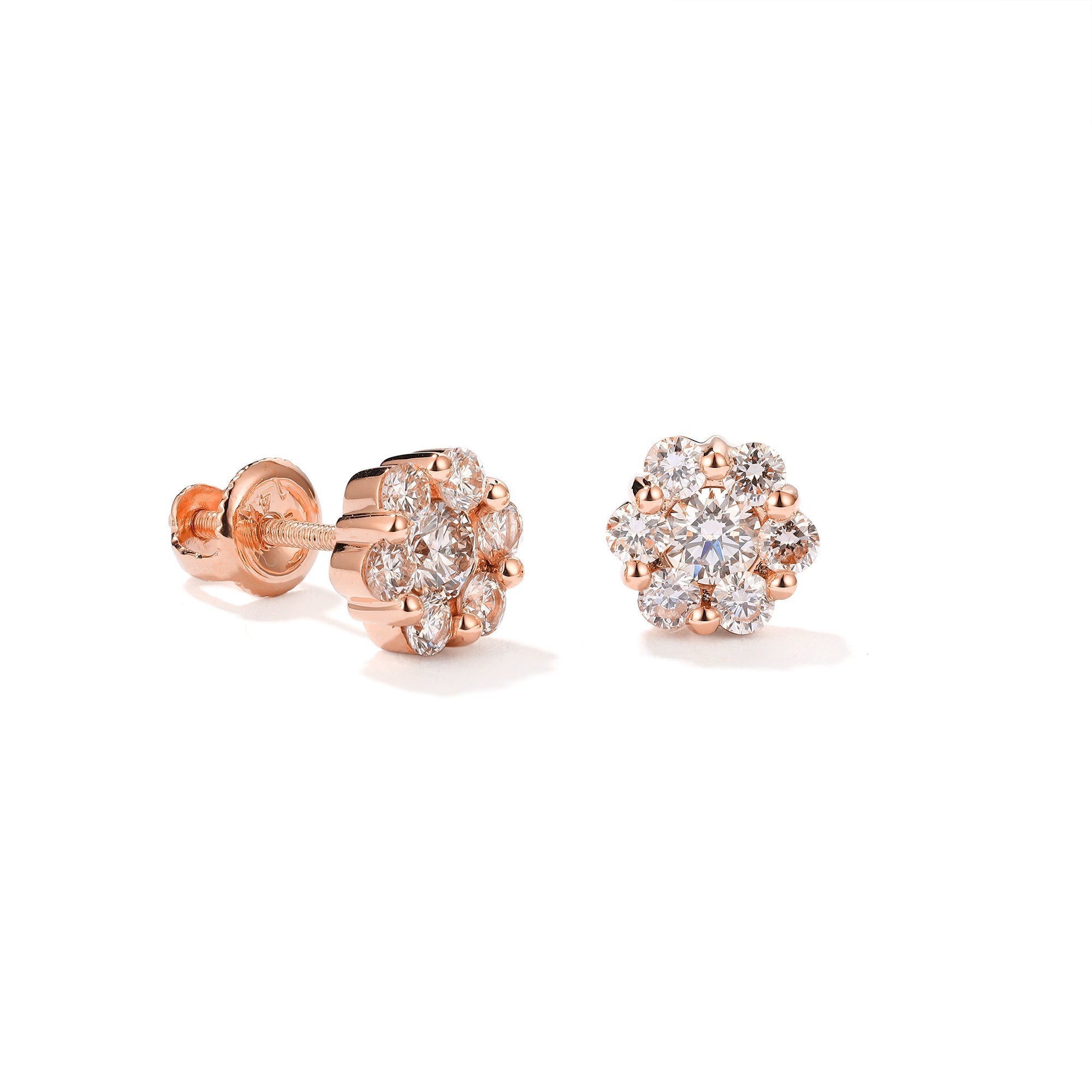 Flower Set Diamond Earrings