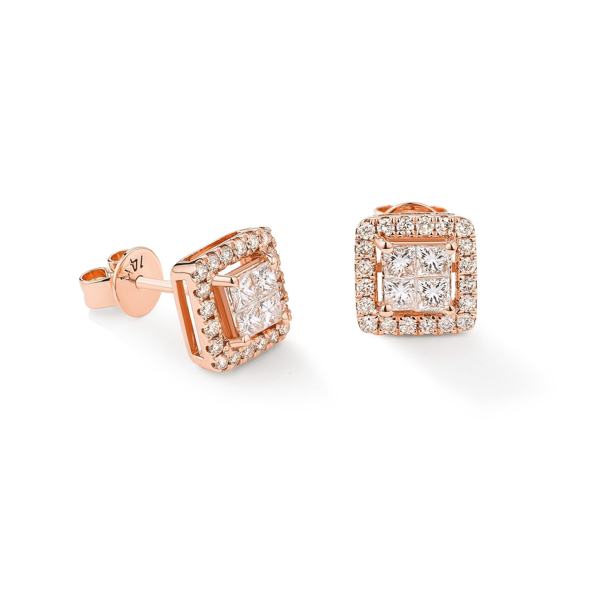 Princess Brilliance Stud Earrings