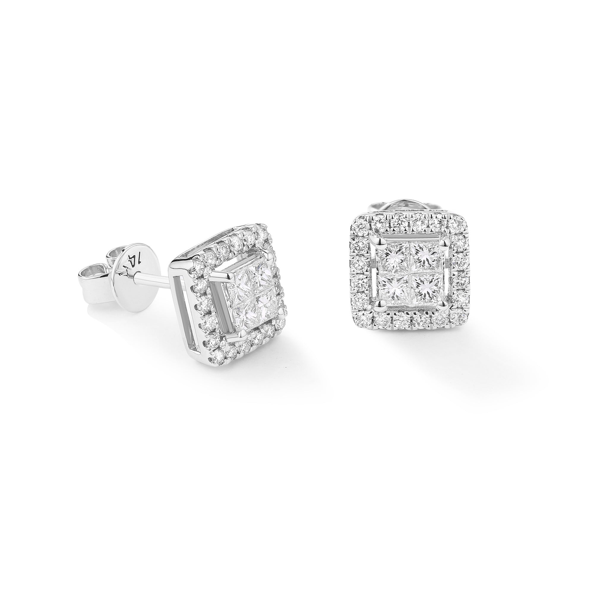 Princess Brilliance Stud Earrings