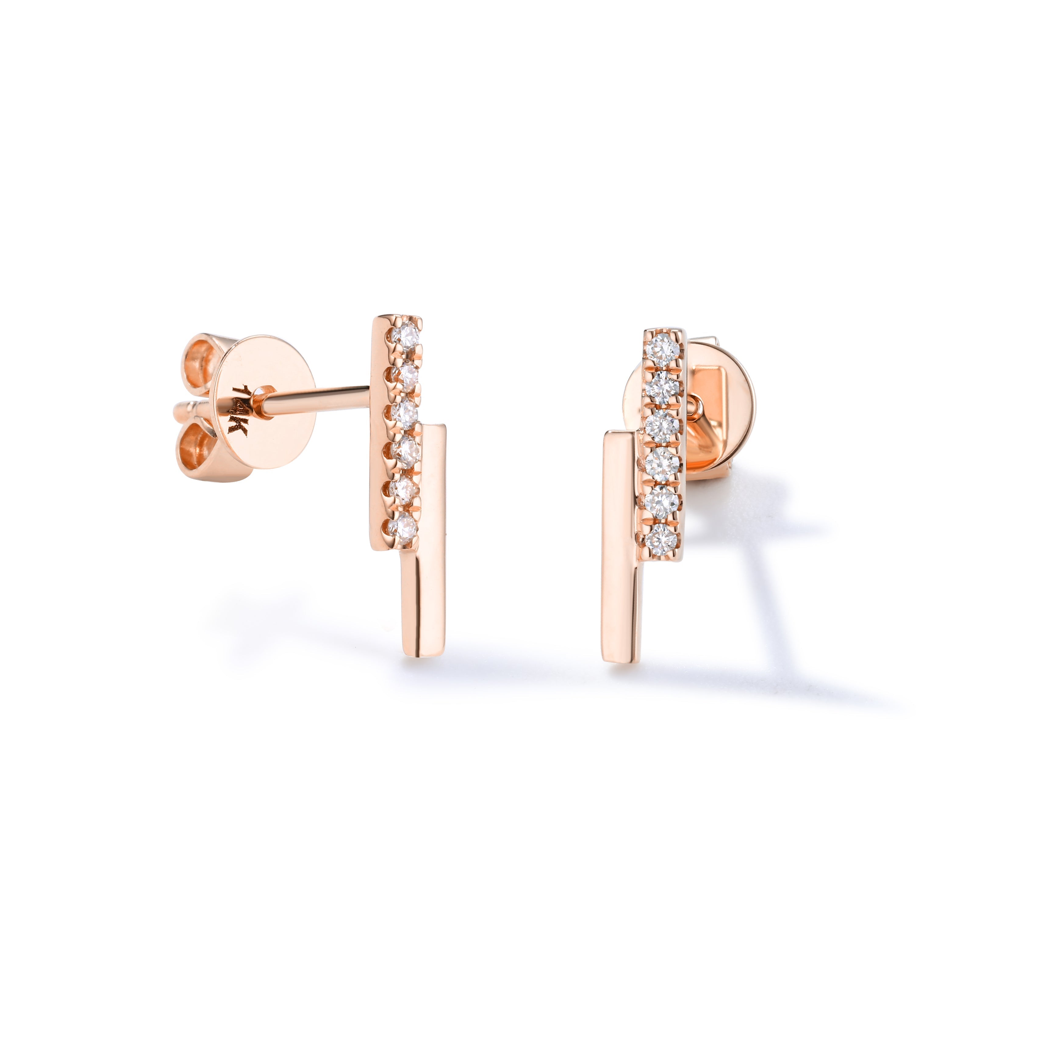 Modern Minimal Diamond Earrings