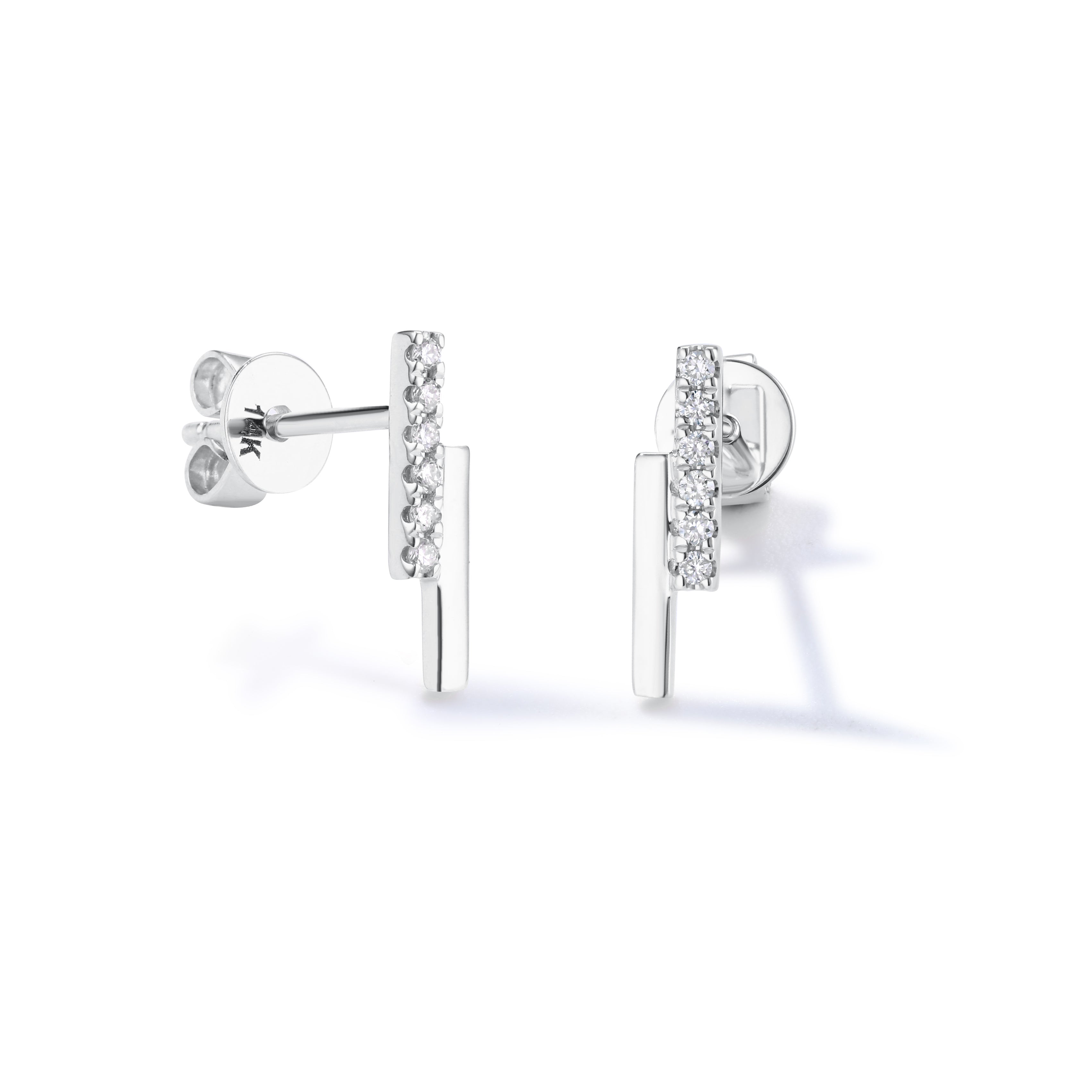 Modern Minimal Diamond Earrings