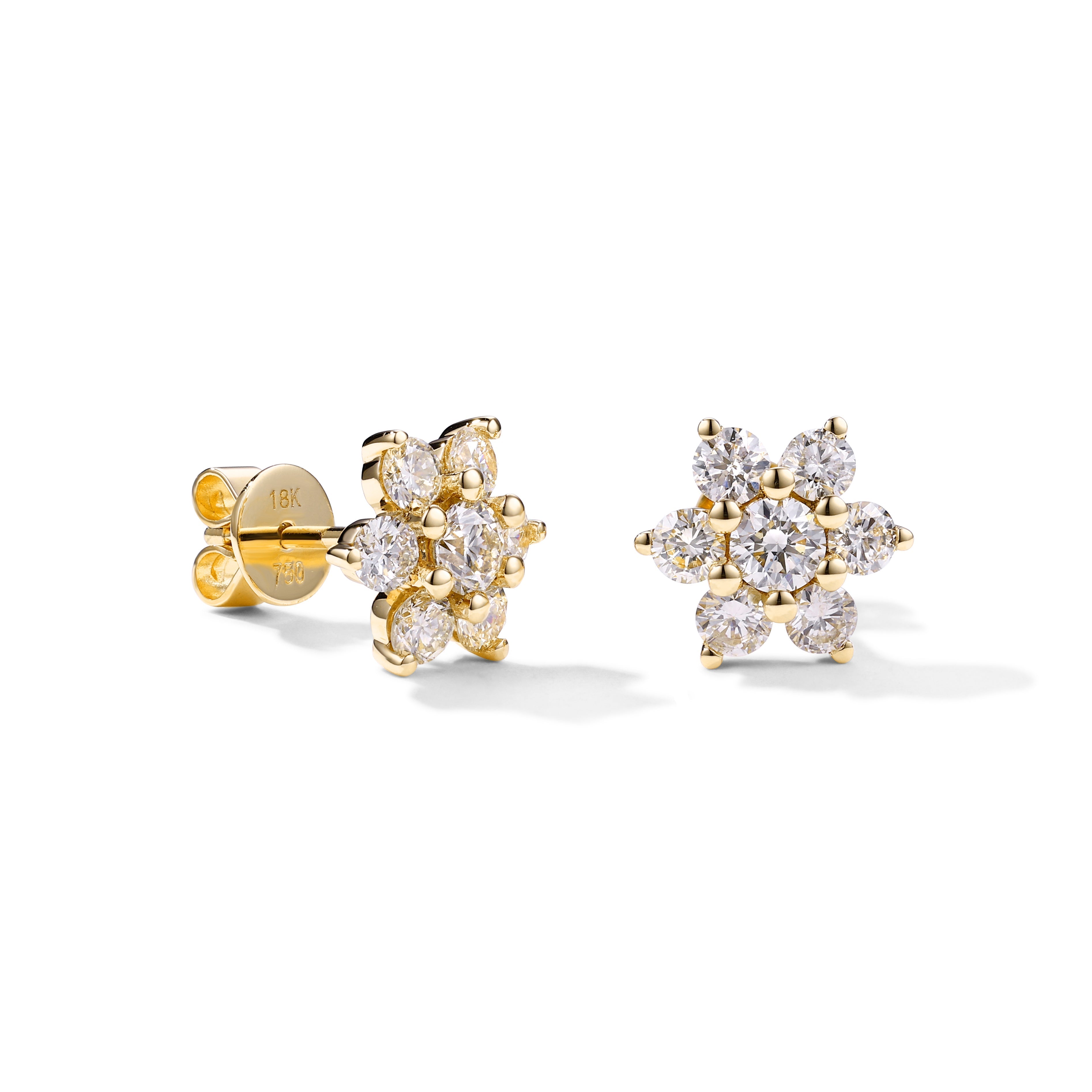 1ct Star Stud Earrings