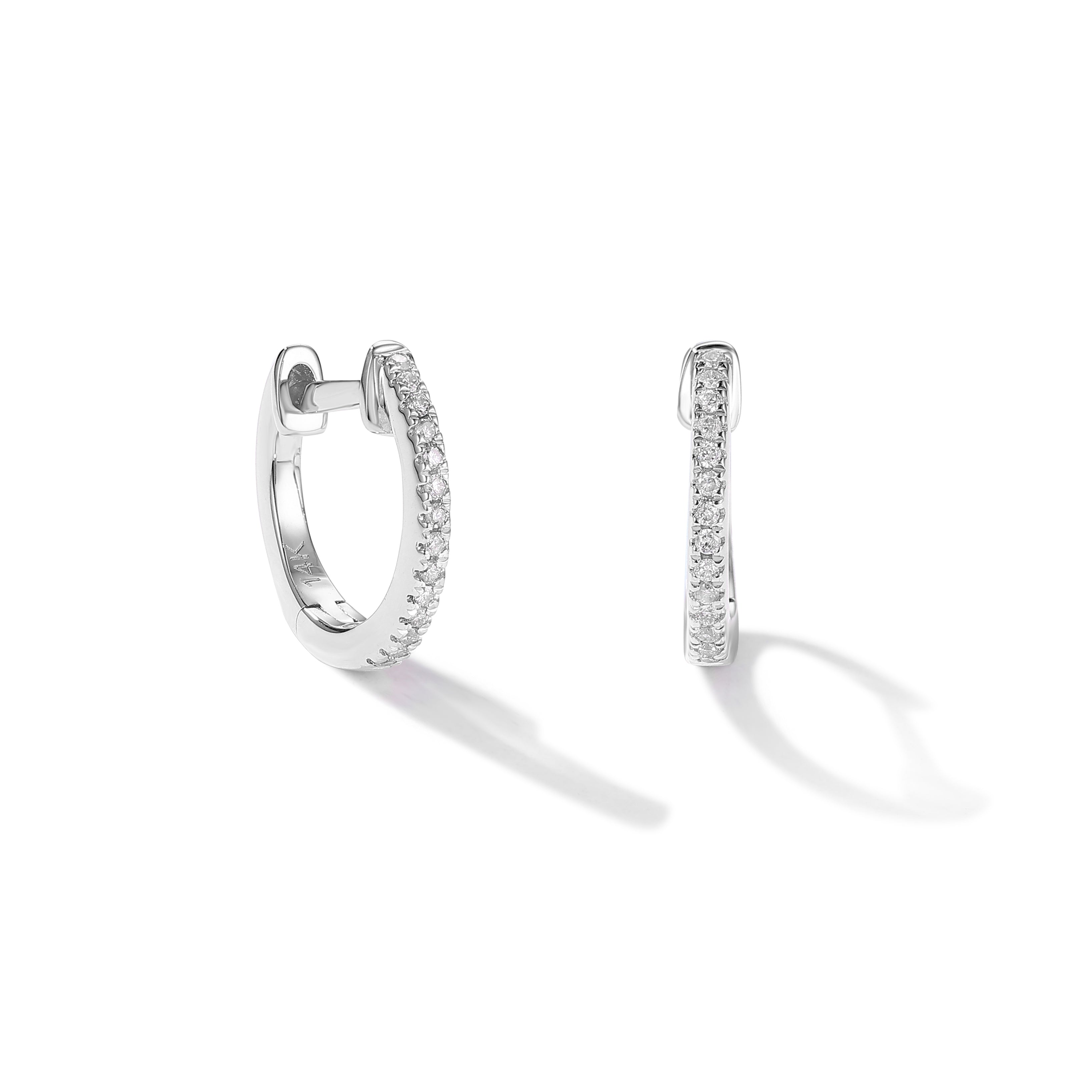 Brilliant Whispers Diamond Huggie Earrings