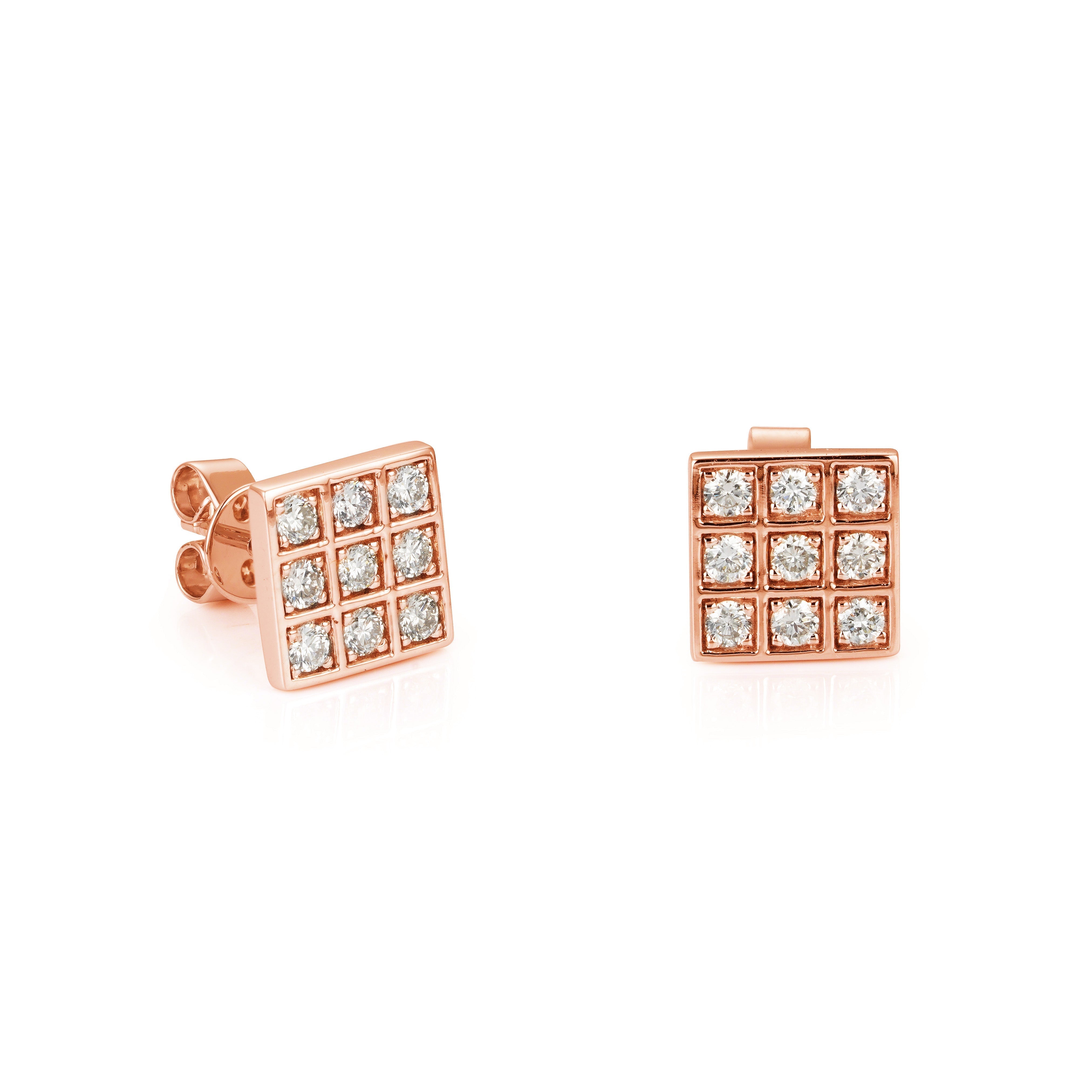 GeoSparkle Diamond Earrings