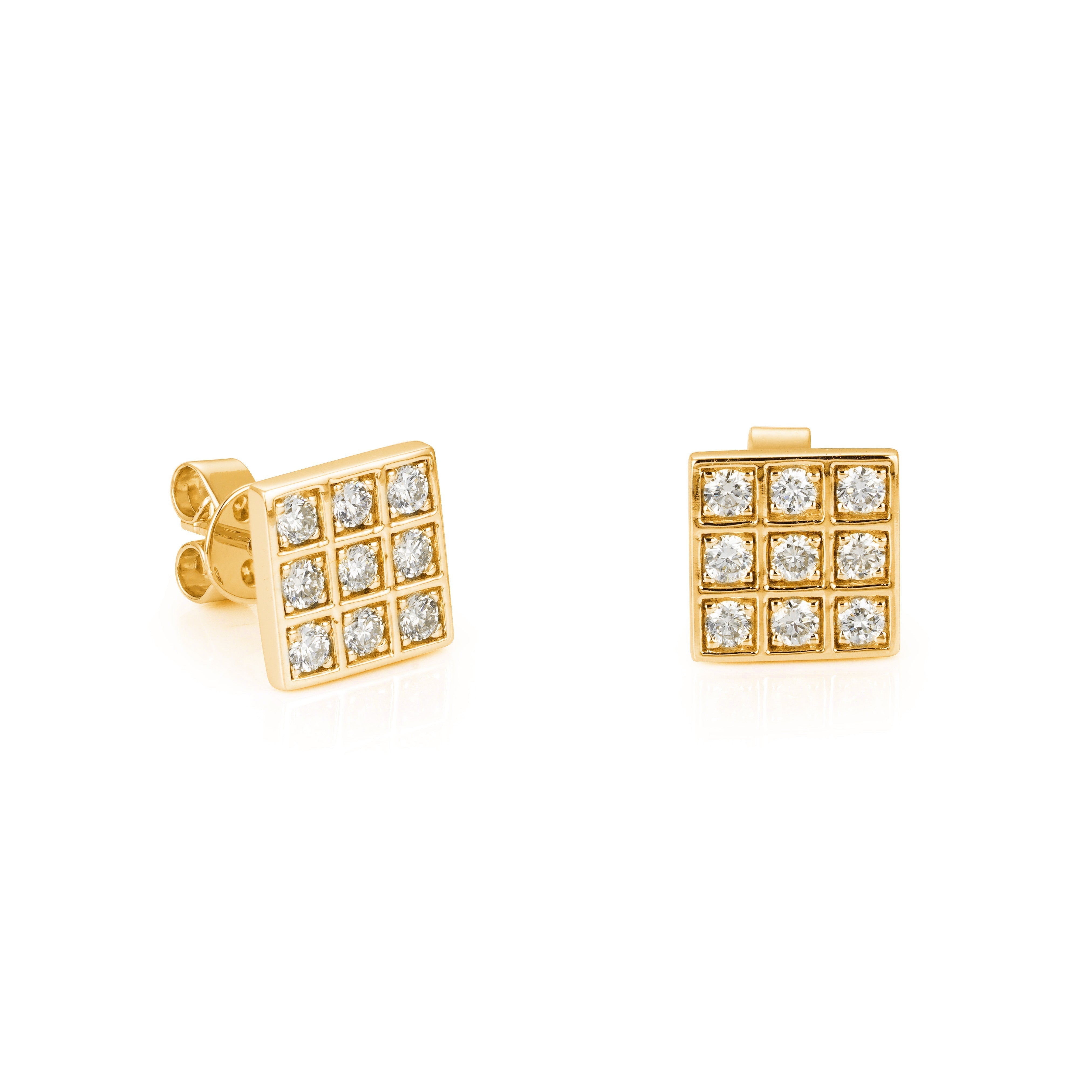 GeoSparkle Diamond Earrings