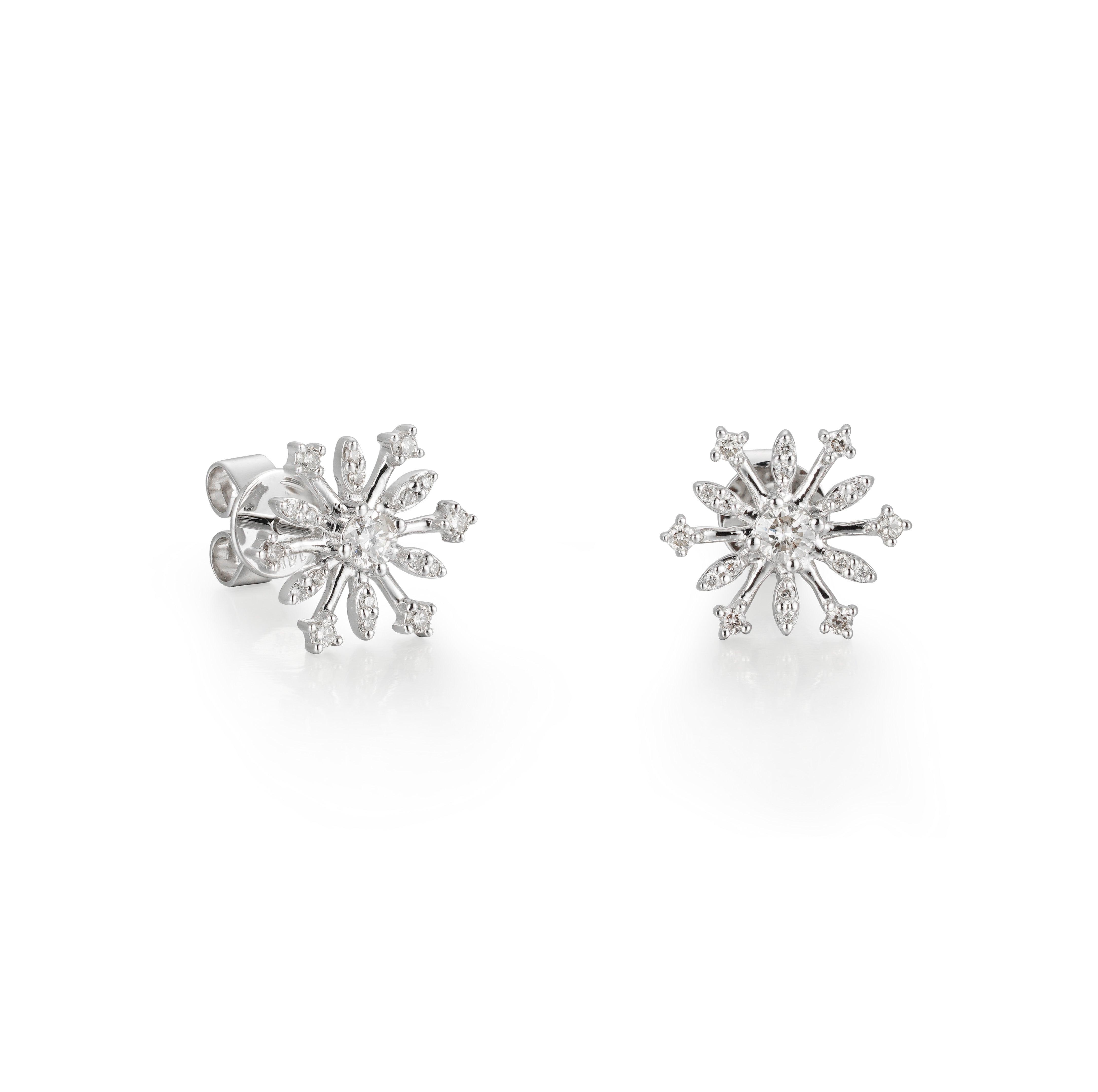 Icy Snowflakes Diamond Earrings