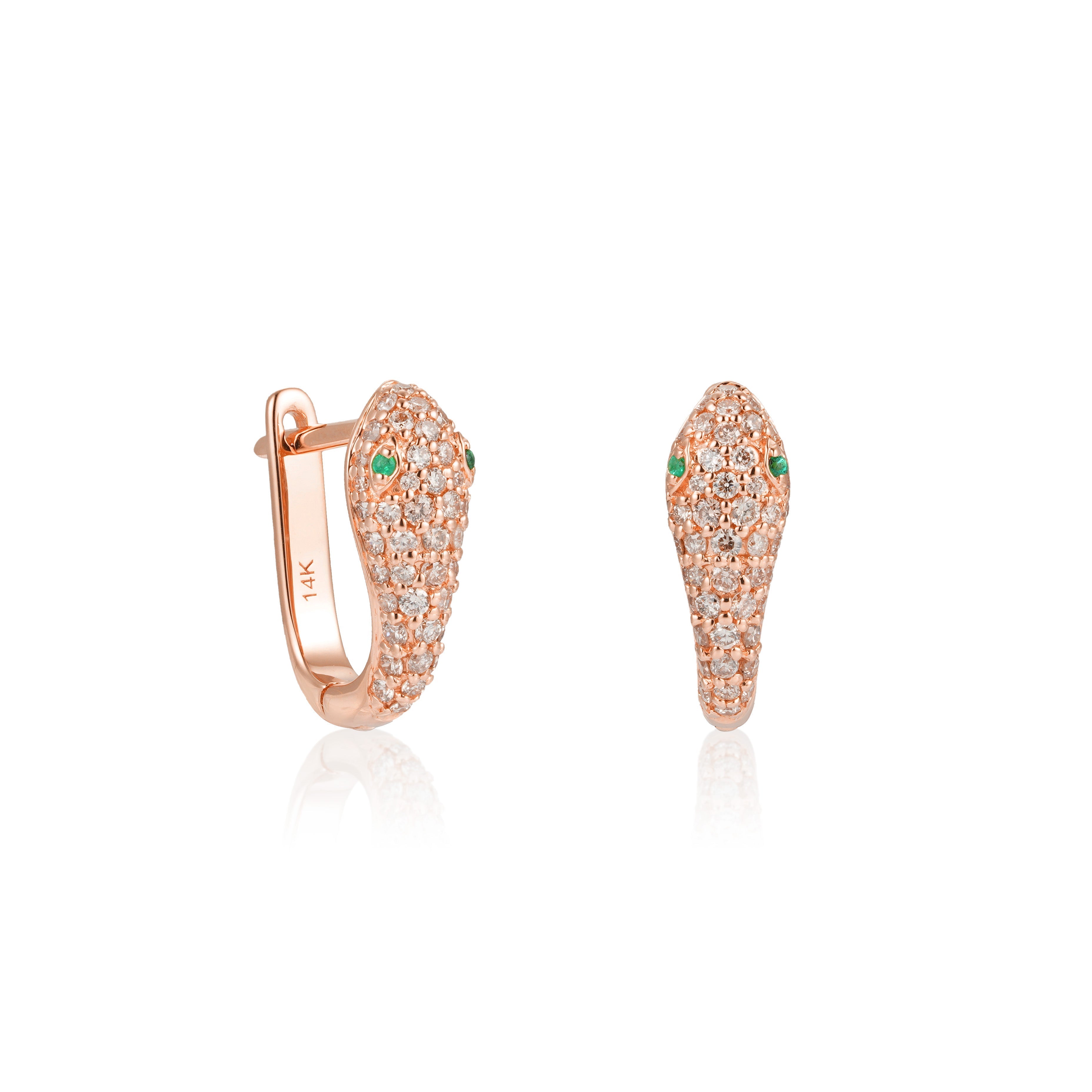 Diamond Serpent Earrings