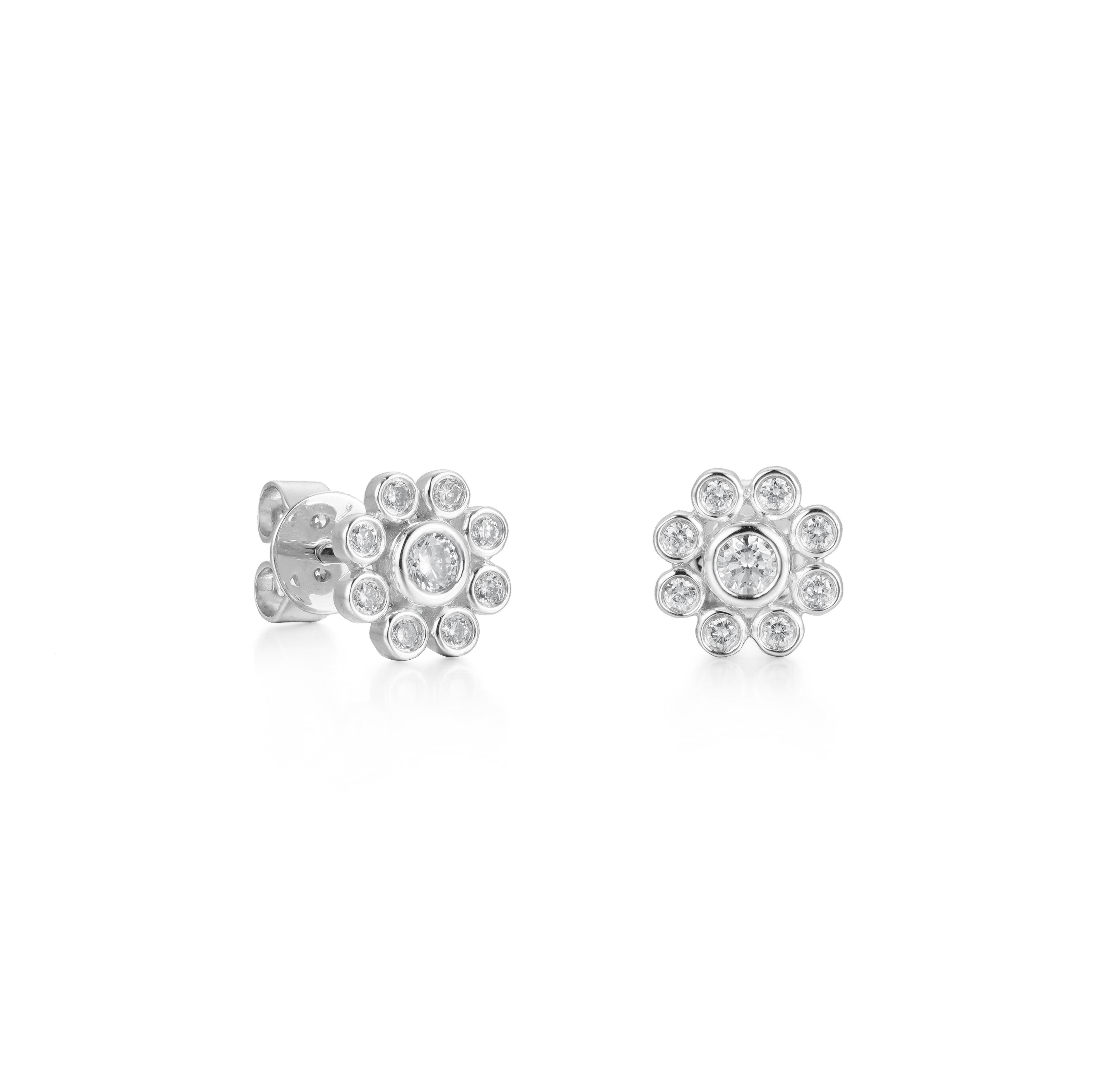 Meadow Blooms Diamond Stud Earrings