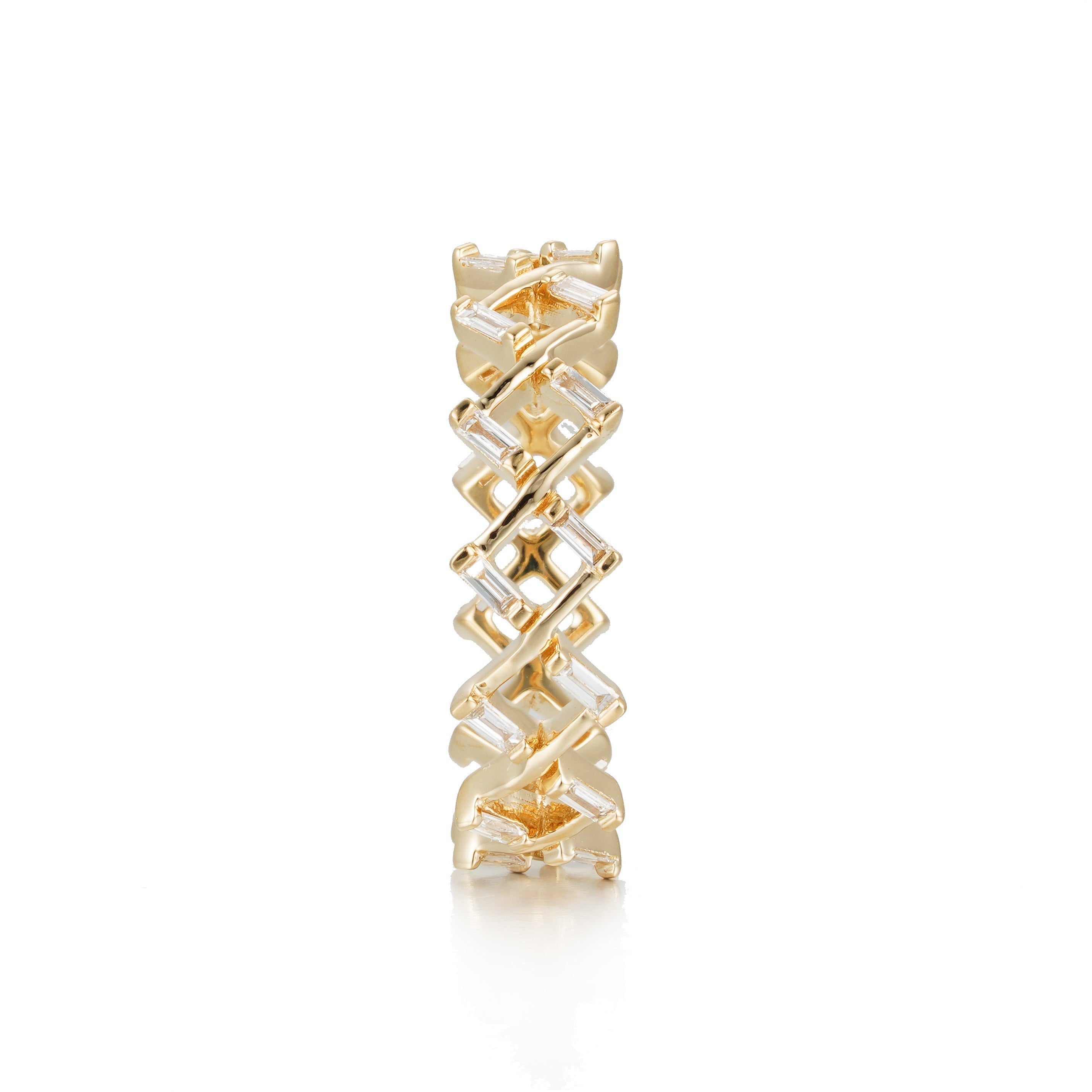 Zig Zag Baguette Diamond Ring