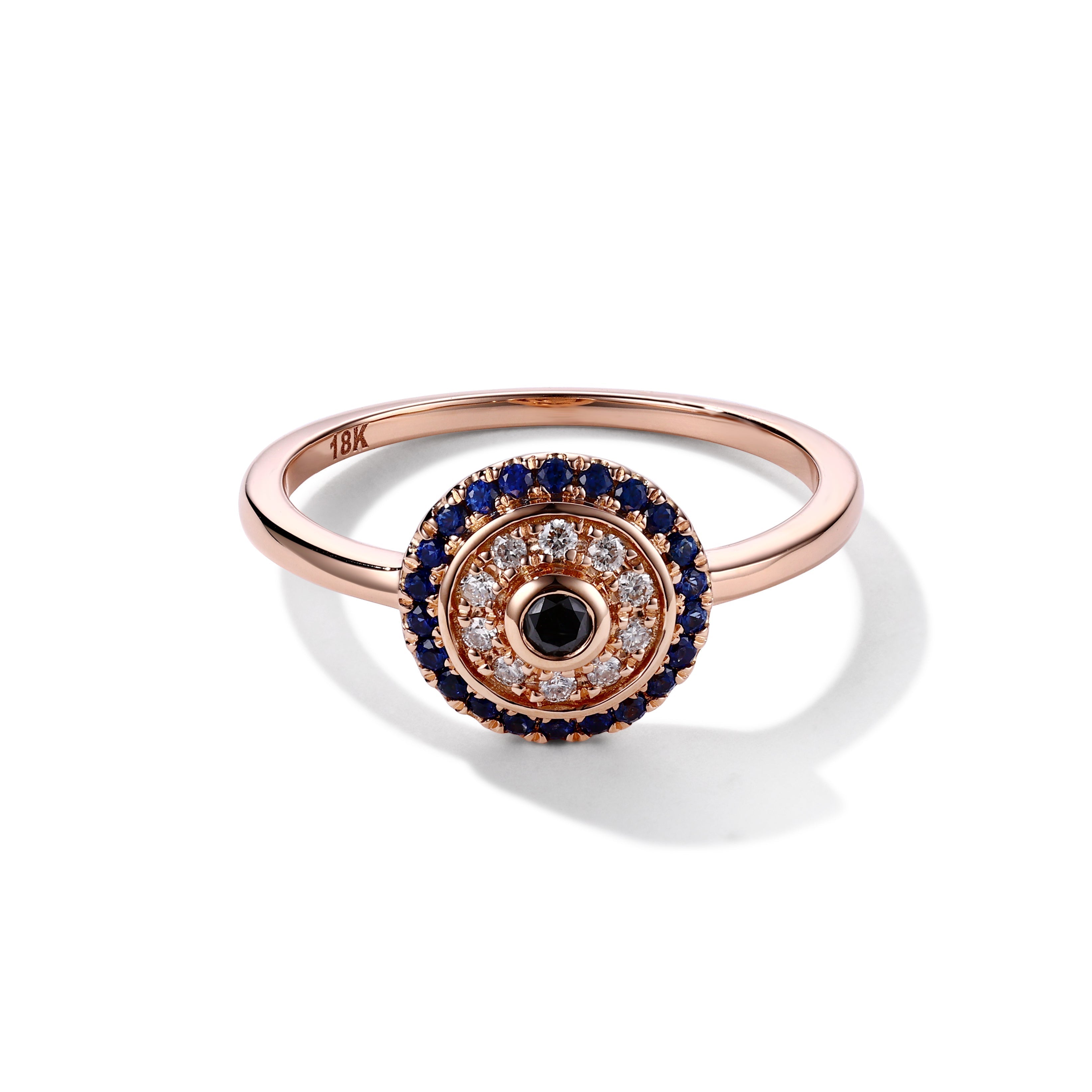 Round Evil Eye Diamond Ring