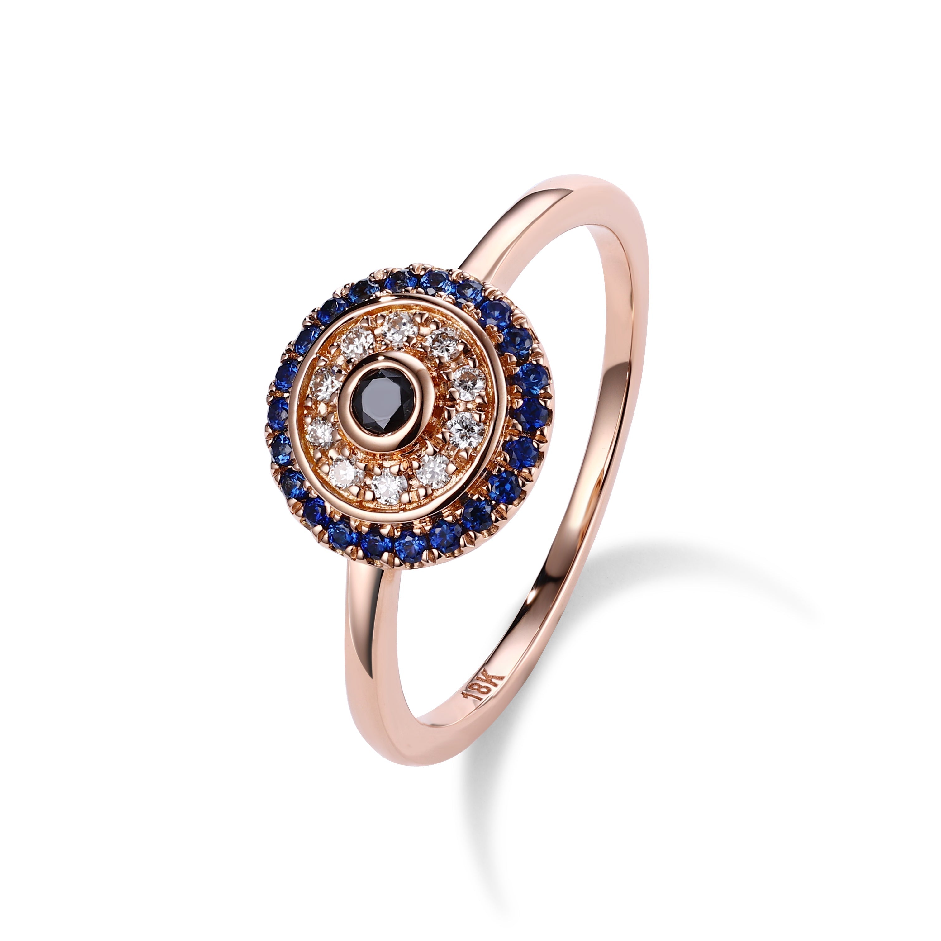 Round Evil Eye Diamond Ring