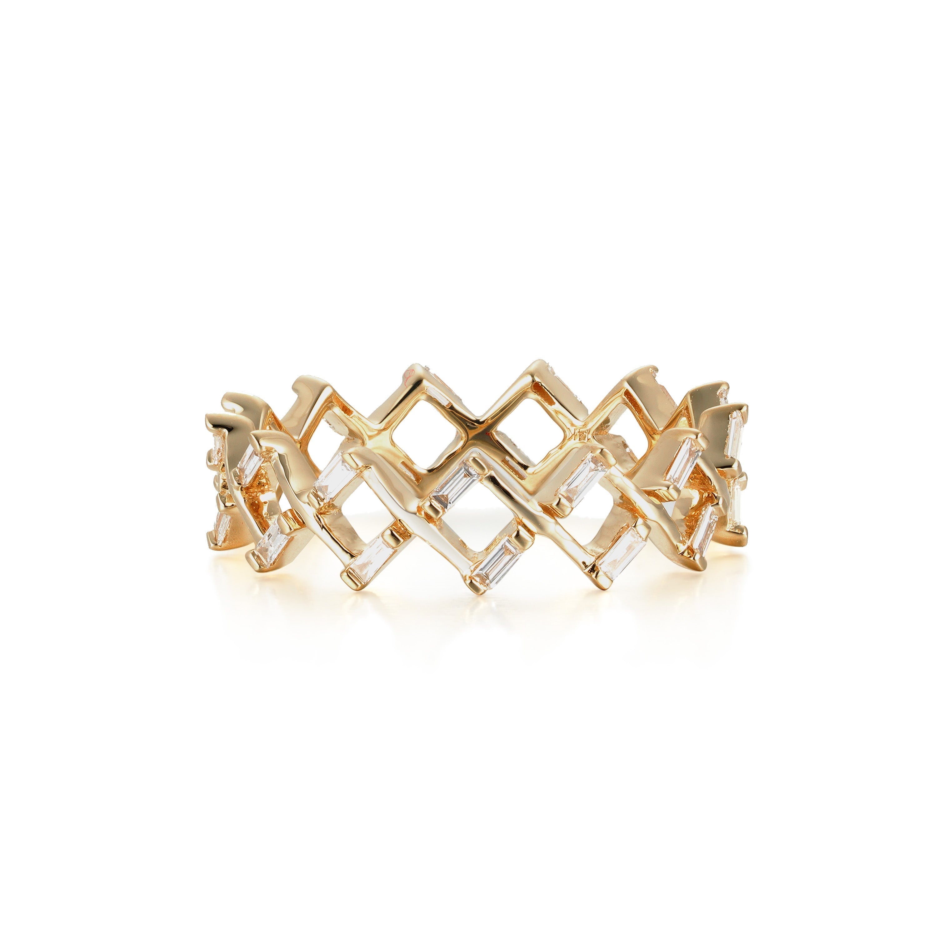 Zig Zag Baguette Diamond Ring