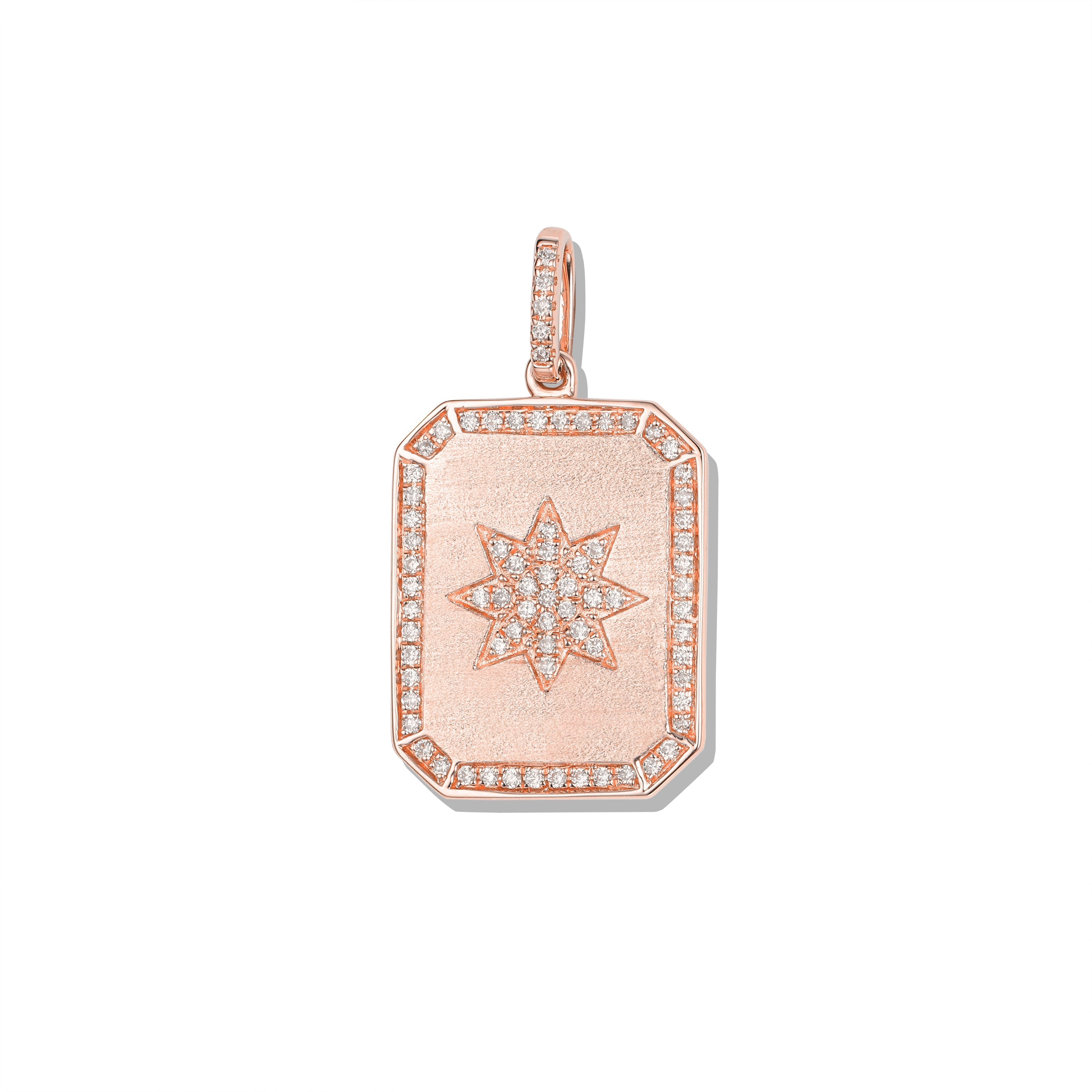 Starlit Dog Tag Diamond Pendant