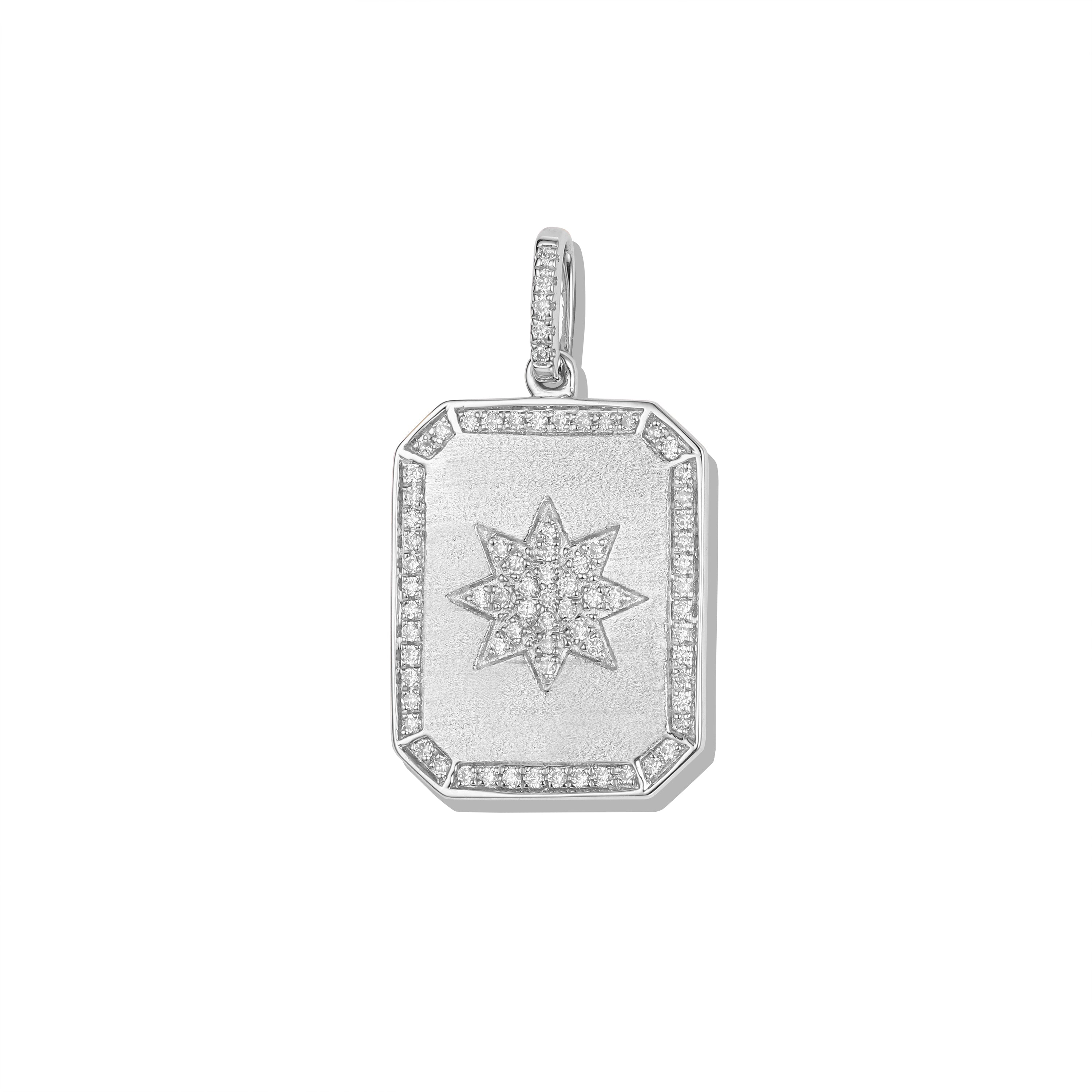 Starlit Dog Tag Diamond Pendant