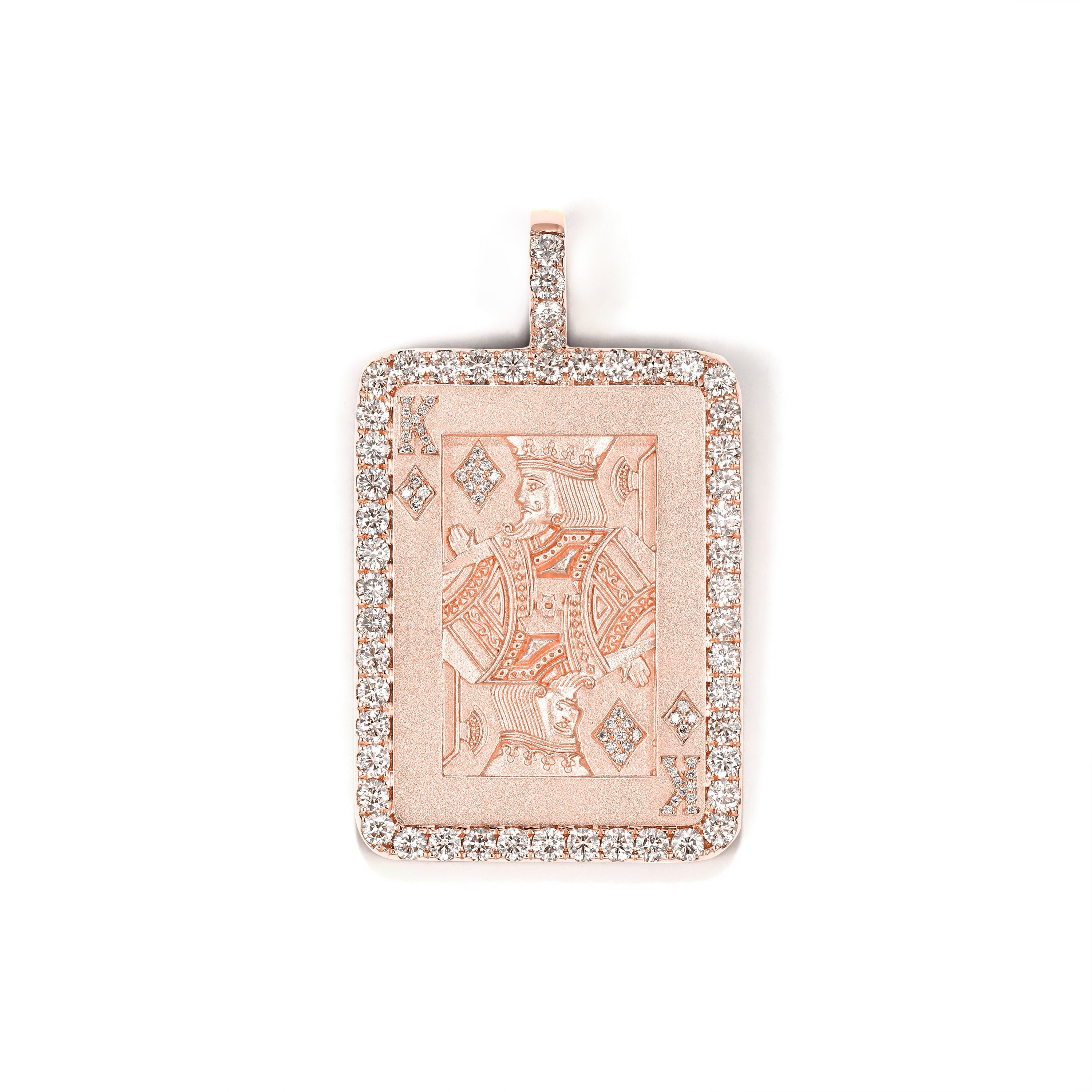 King of Diamonds Card Pendant