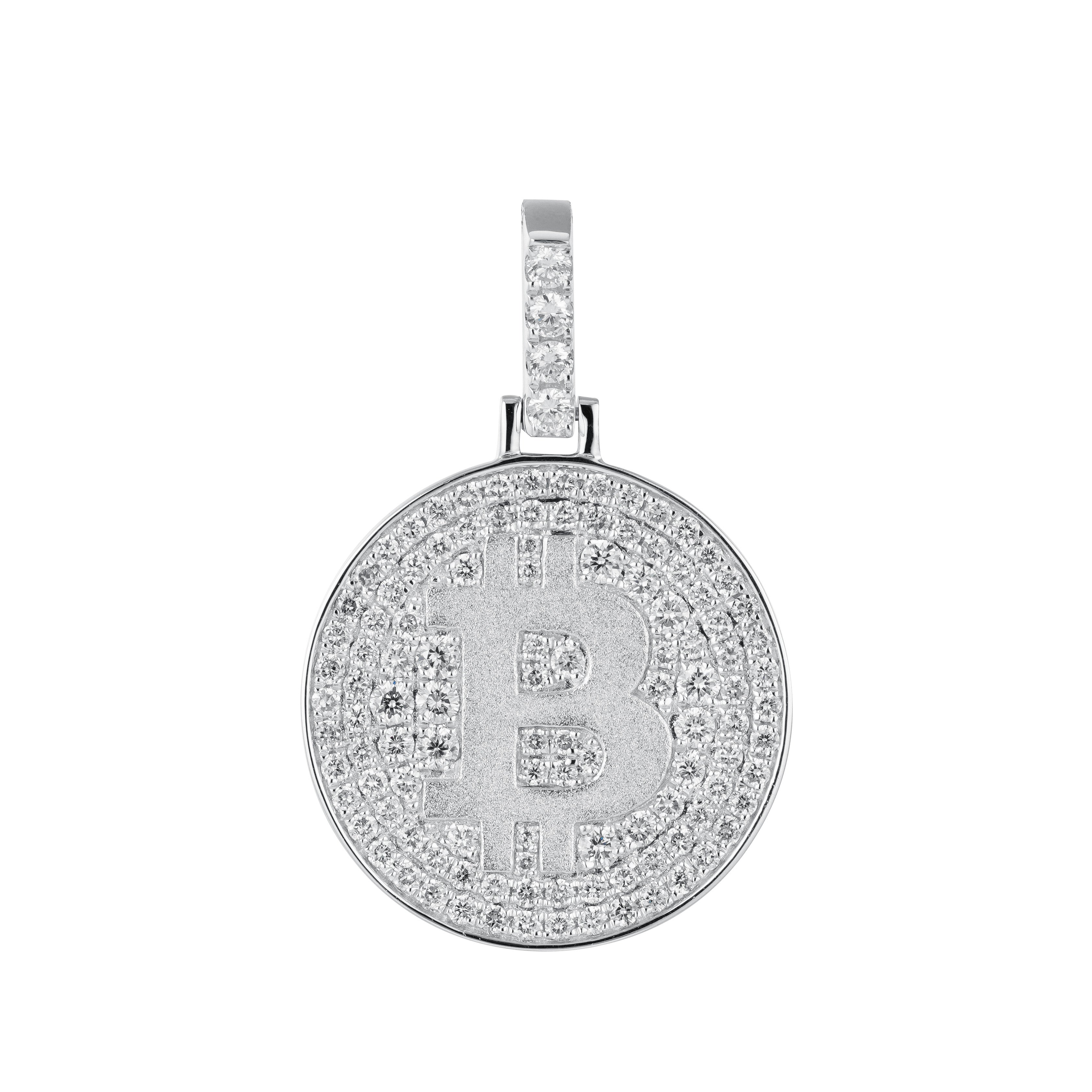 Diamond Bitcoin Pendant