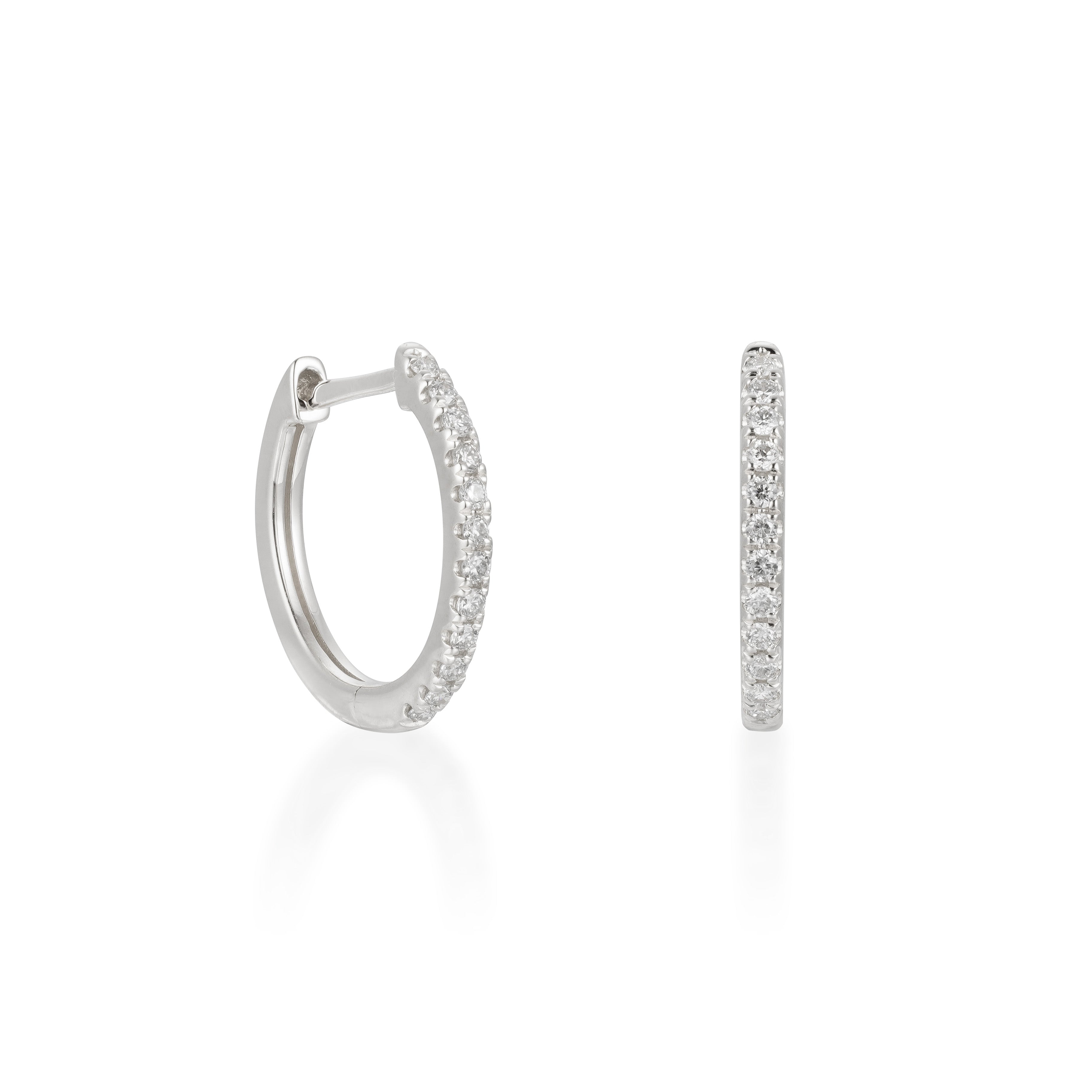 0.18 Carat Diamond Huggie Earrings